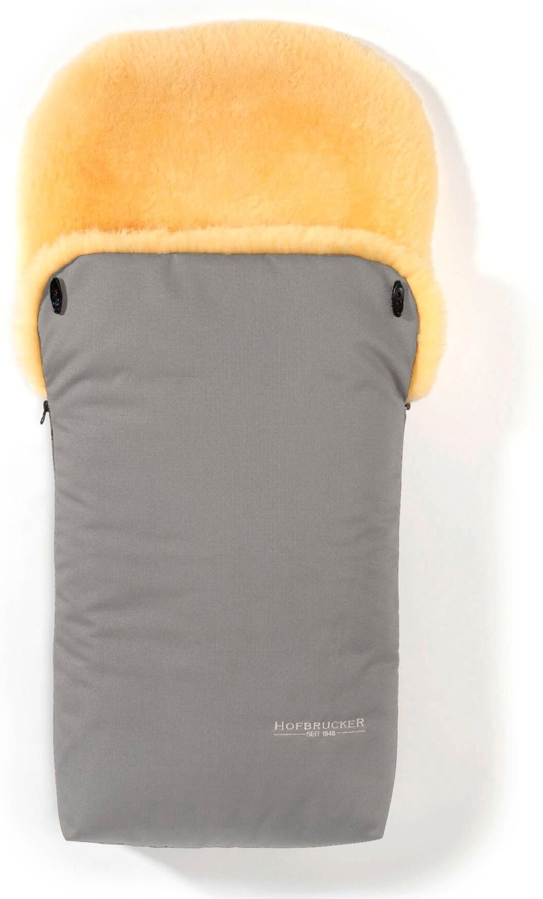 Hofbrucker Kinderwagen Lammfell-Fußsack Putzi silber