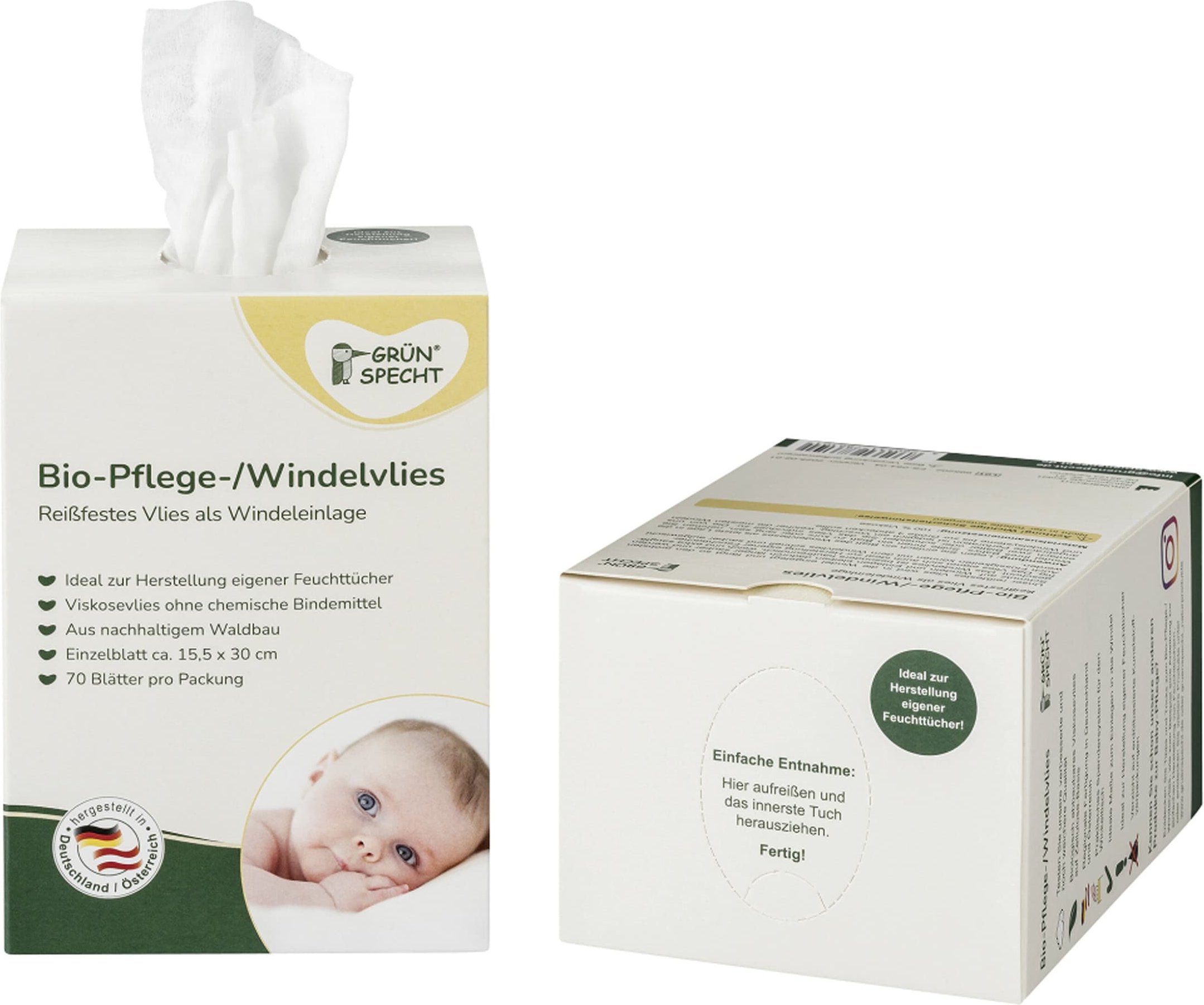 Grünspecht Bio-Pflege/Windelvlies 70Blatt