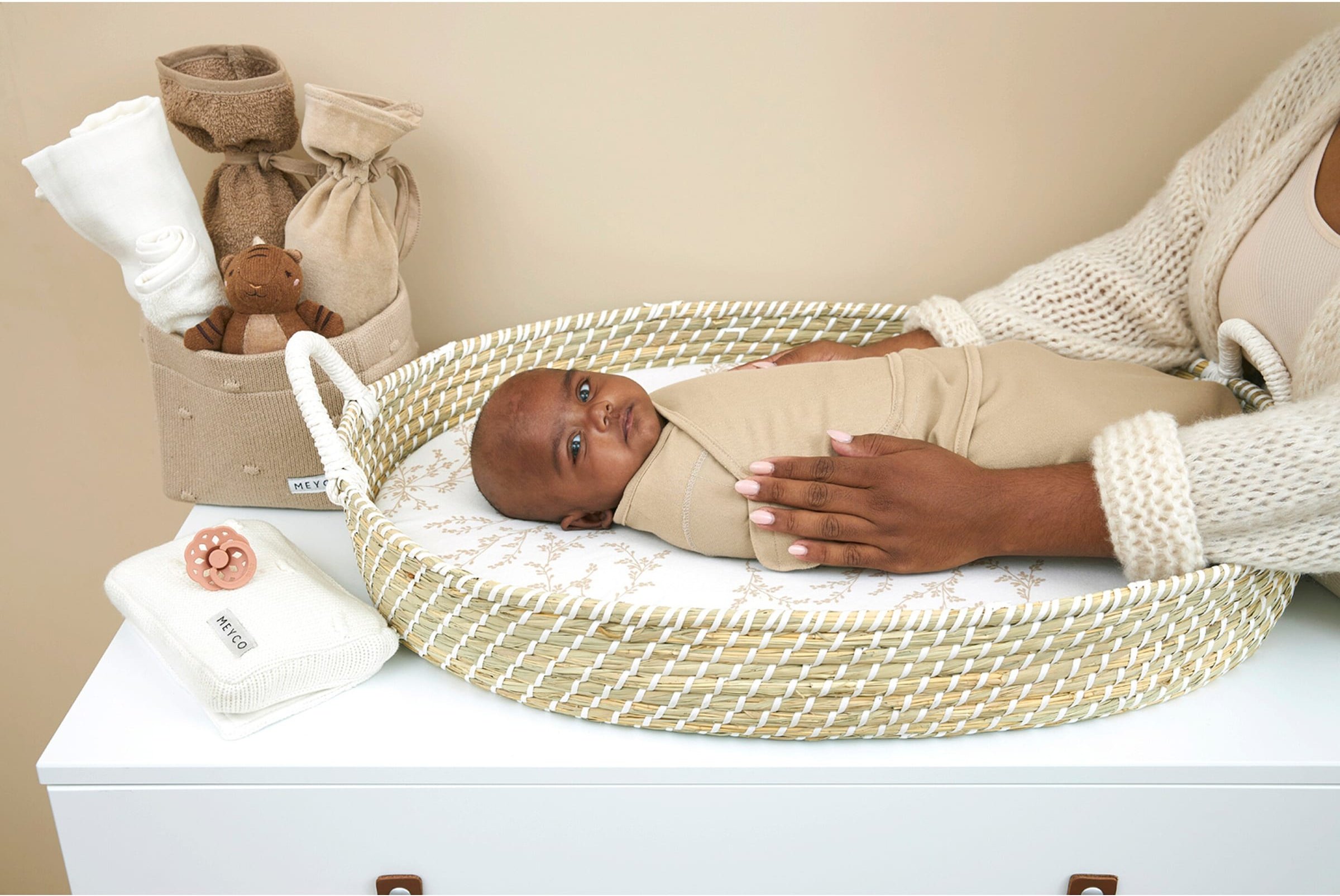 Meyco Baby 2er-Pack Pucktuch SwaddleMeyco 1.0 TOG Größe S/M