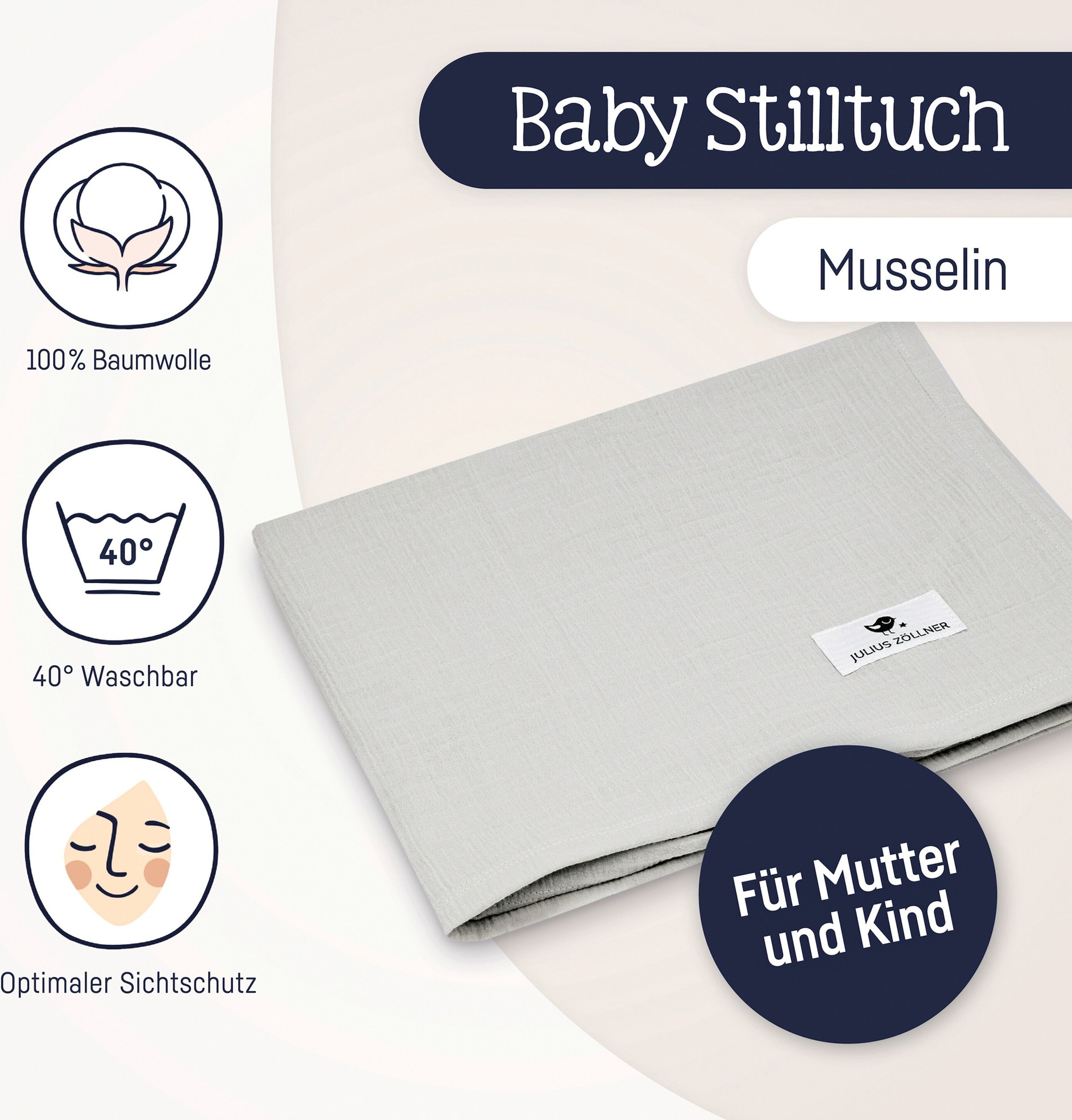 Julius Zöllner Stilltuch Musselin