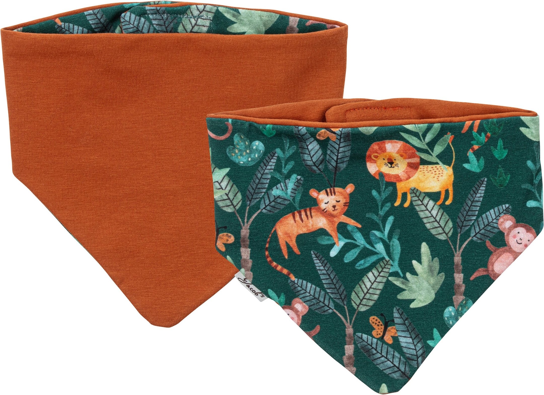 Jacob`S 2er-Pack Dreieckstücher Waffelpiqué Dschungel