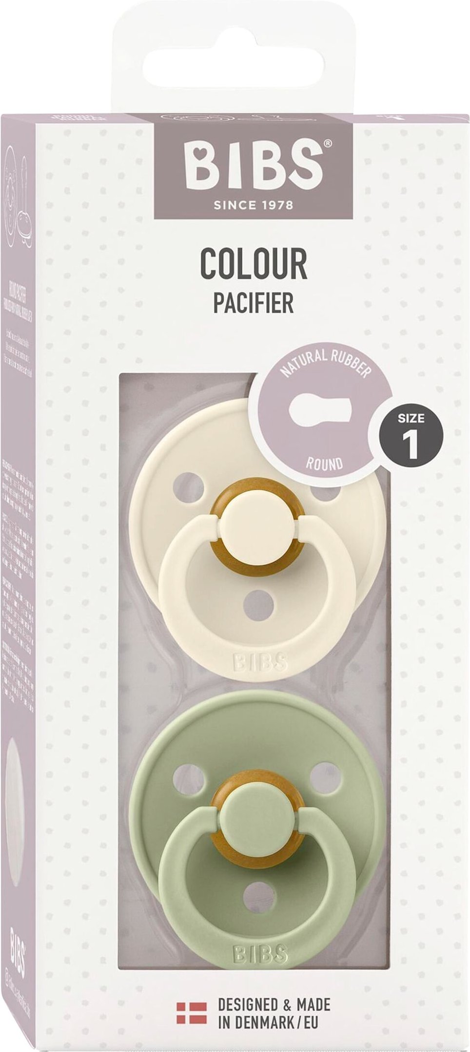 Bibs 2er-Pack Colour Schnuller Latex, 0-6M