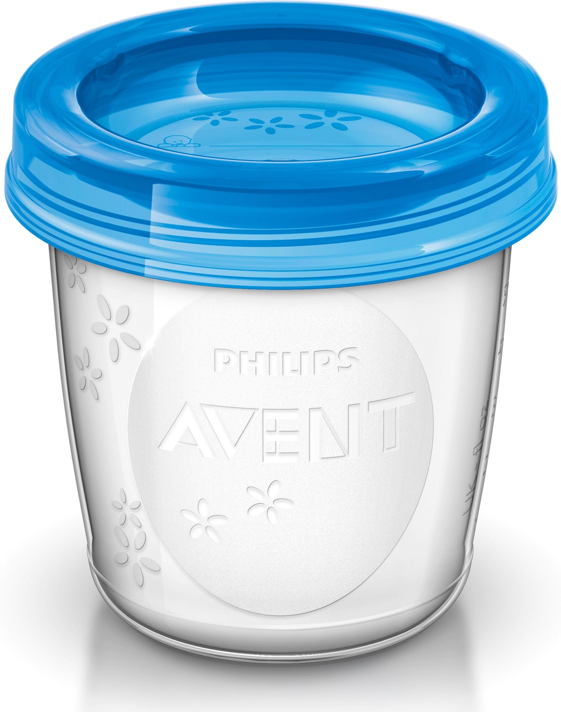Philips Avent Aufbewahrungsbecher für Muttermilch, SCF619/05, 5x180ml Becher