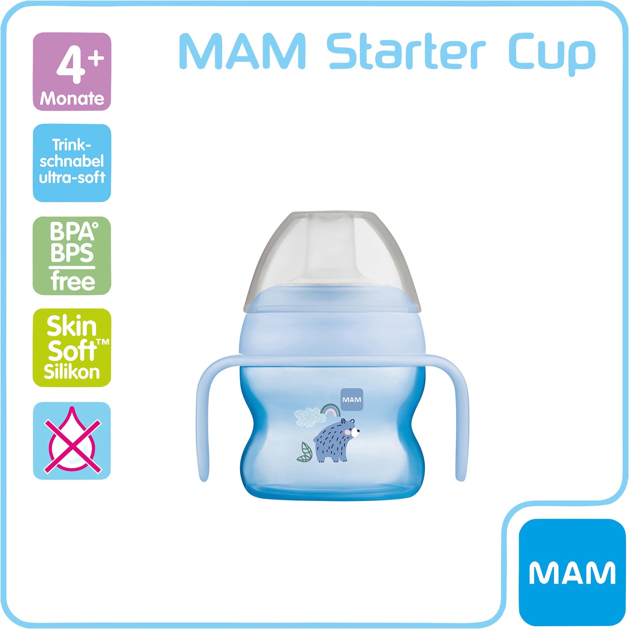 Mam Trinklernflasche mit Griffen Starter Cup, 150ml, ab 4M