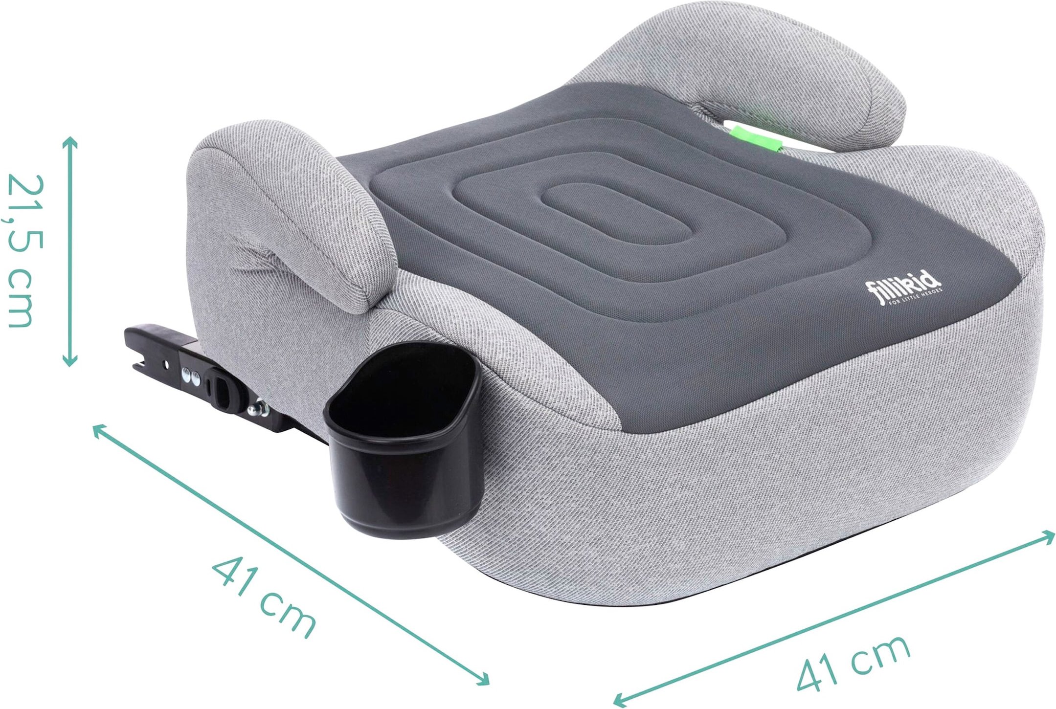 Fillikid Sitzerhöhung mit Isofix schwarz