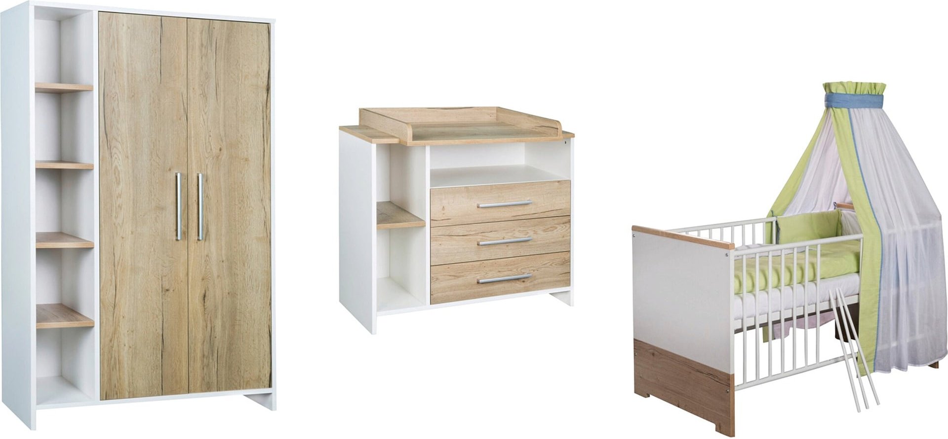 Thumbnail - Schardt 3-tlg. Babyzimmer Eco Plus mit 2-türigem Kleiderschrank