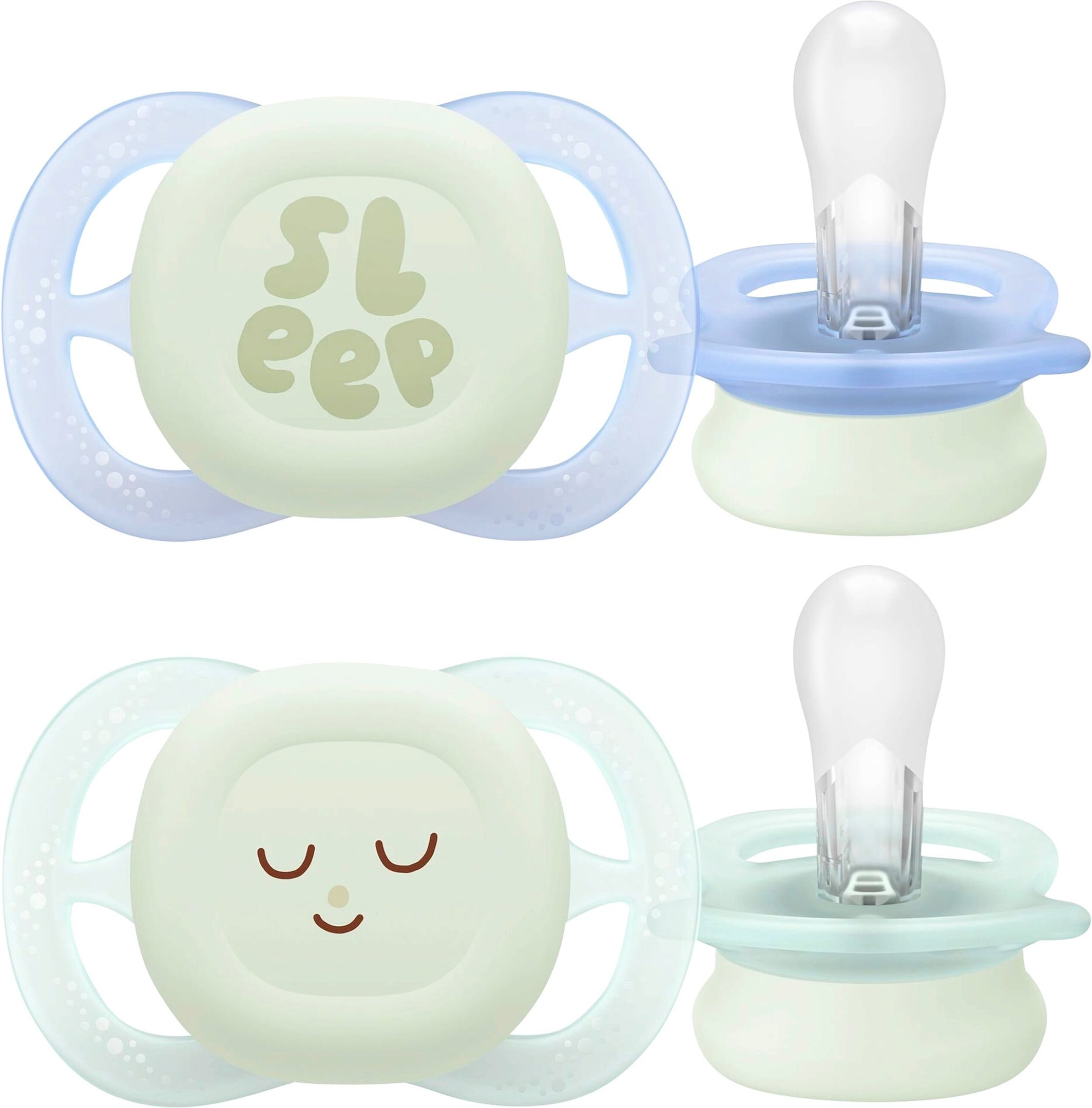Philips Avent 2er-Pack Schnuller ultra start night, 0-2M
