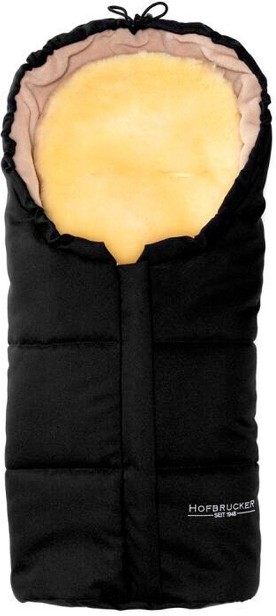 Thumbnail - Hofbrucker Lammfell-Fußsack - für die Babywanne Leni schwarz