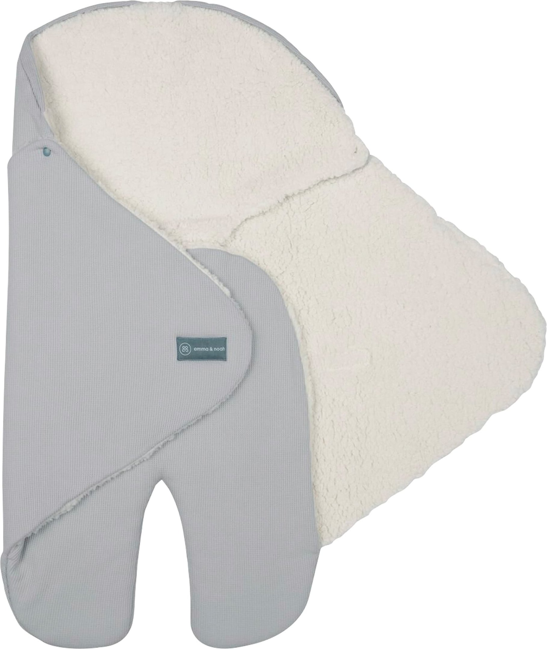 Emma & Noah Einschlagdecke mit Füßen grau