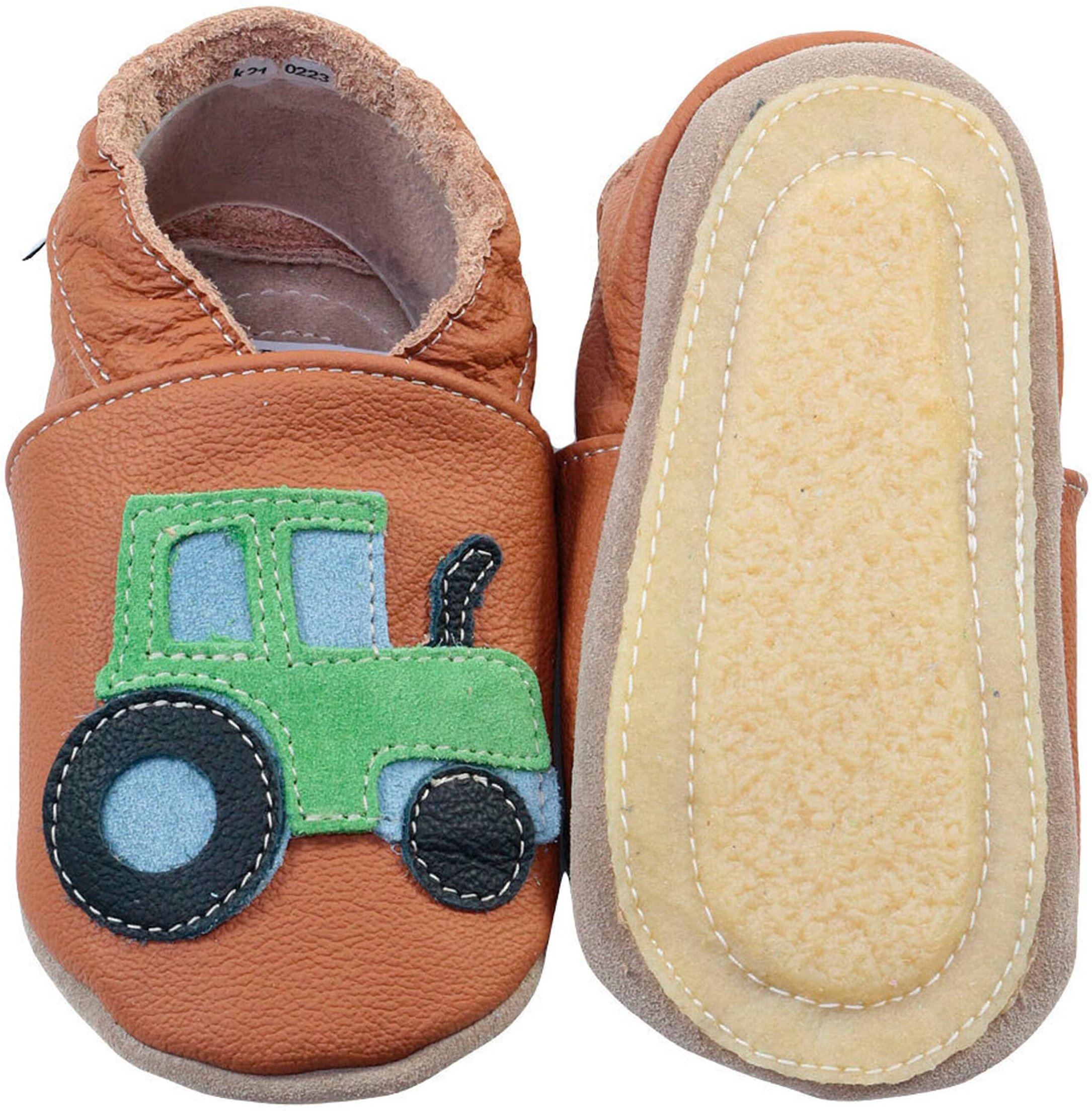 Hobea-Germany Kitaschuhe Traktor braun