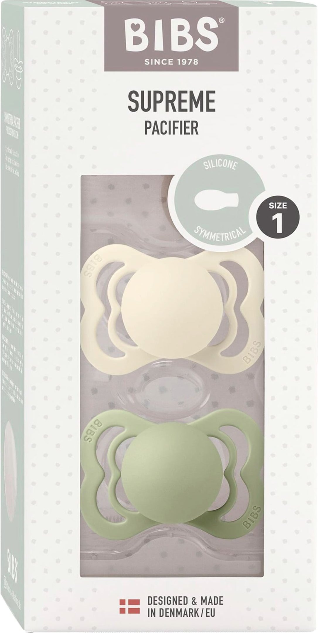 Bibs 2er-Pack Supreme Schnuller Silikon, 0-6M