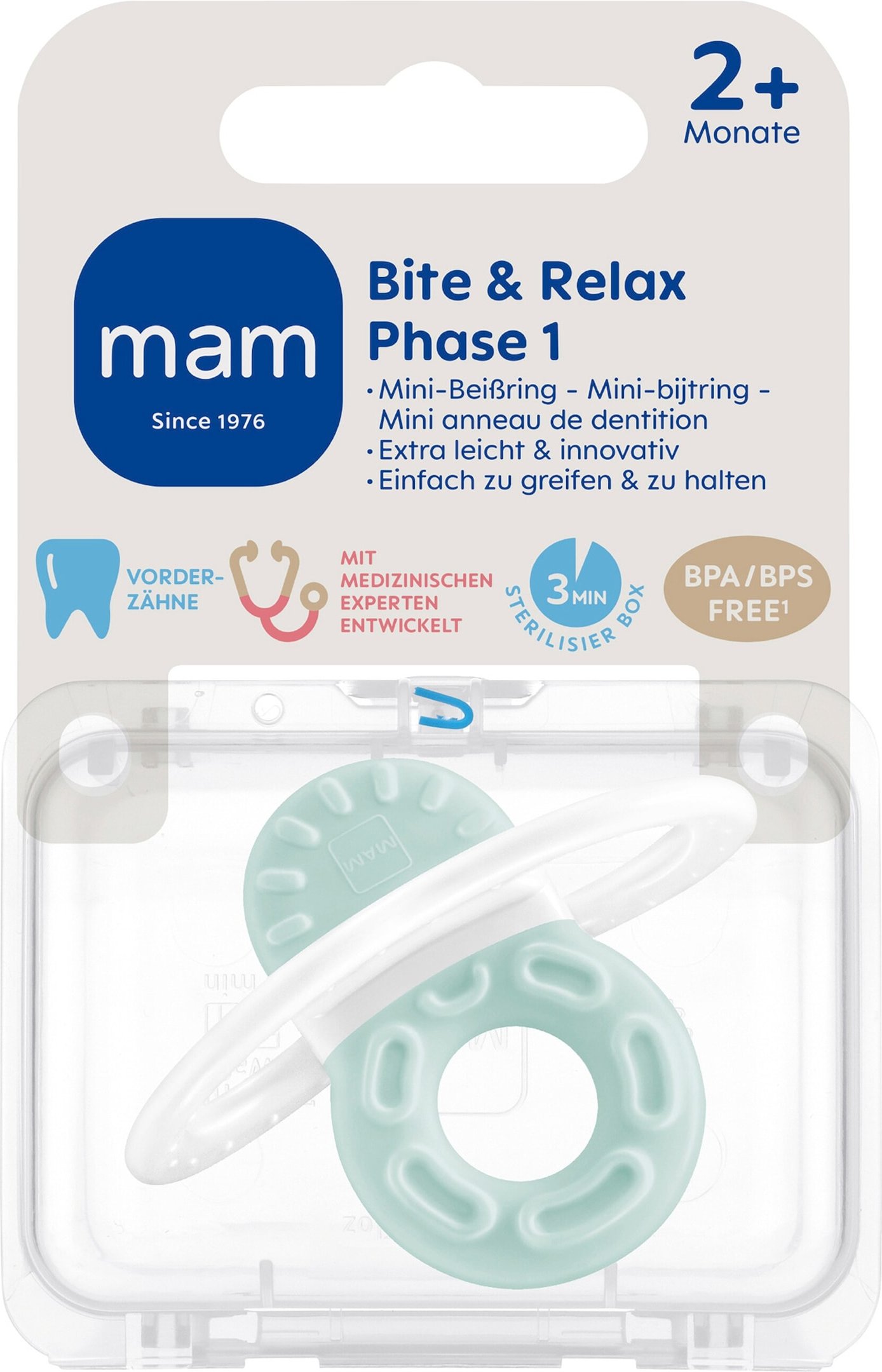 Mam Beißring Bite & Relax Phase 1 ab 2 Monaten