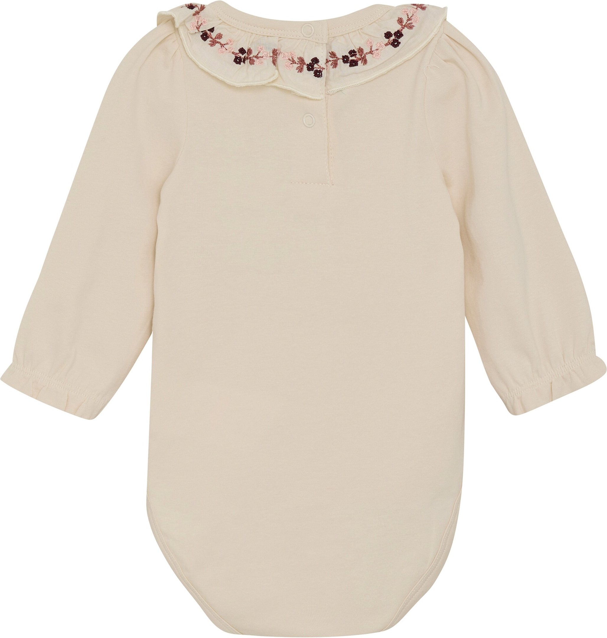 Minymo Body langarm Rüschenkragen Blumen
