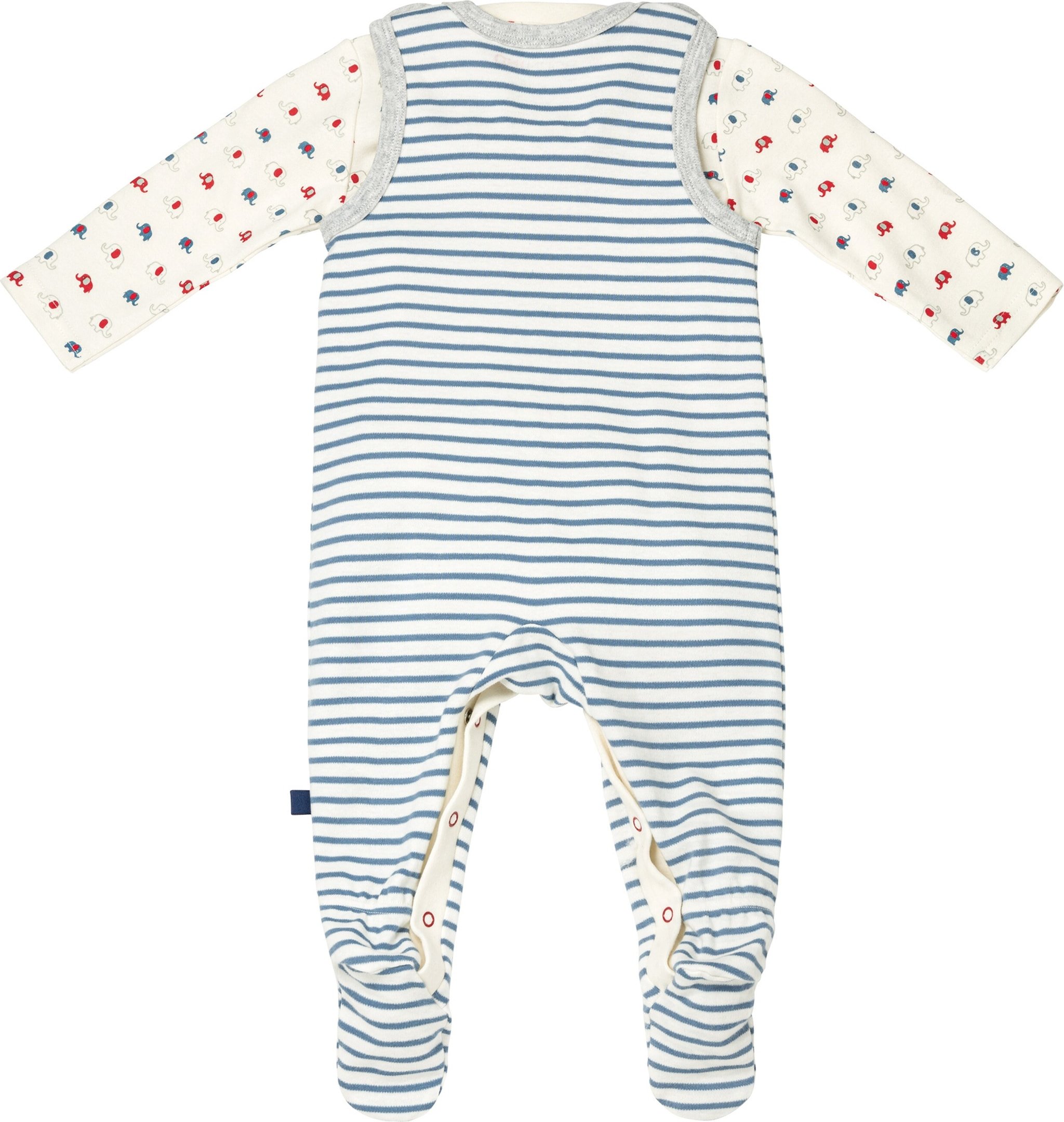 Bornino Lieblinge Strampler-Set 2-tlg. mit Shirt Elefant Ringel