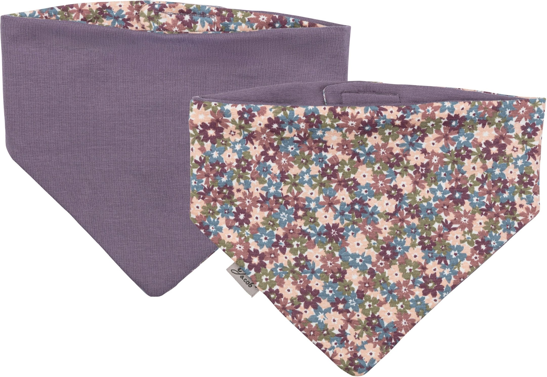 Jacob`S 2er-Pack Dreieckstücher Waffelpiqué Blumen