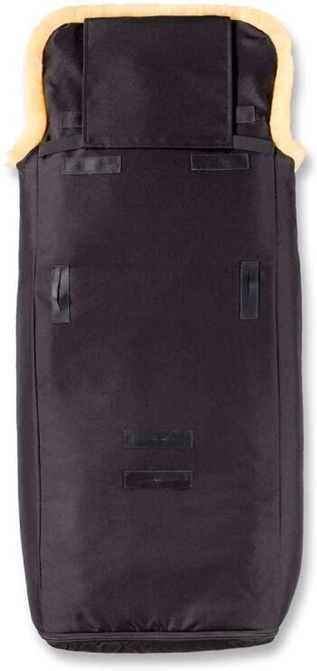 Hofbrucker Kinderwagen Lammfell-Fußsack Luxus schwarz