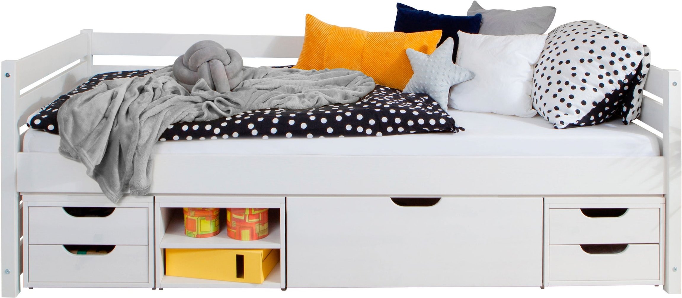 Ticaa Sofabett Naomi inkl. Funktionsschubkästen, 90x200