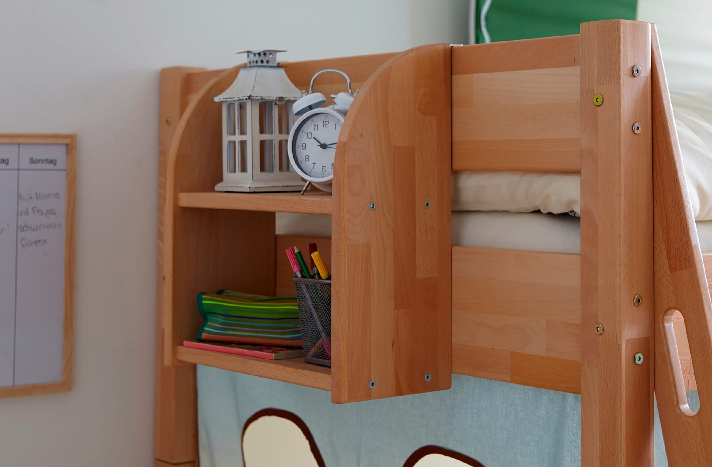 Ticaa Einhängeregal Hochbett und Etagenbett Buche Bio Geölt