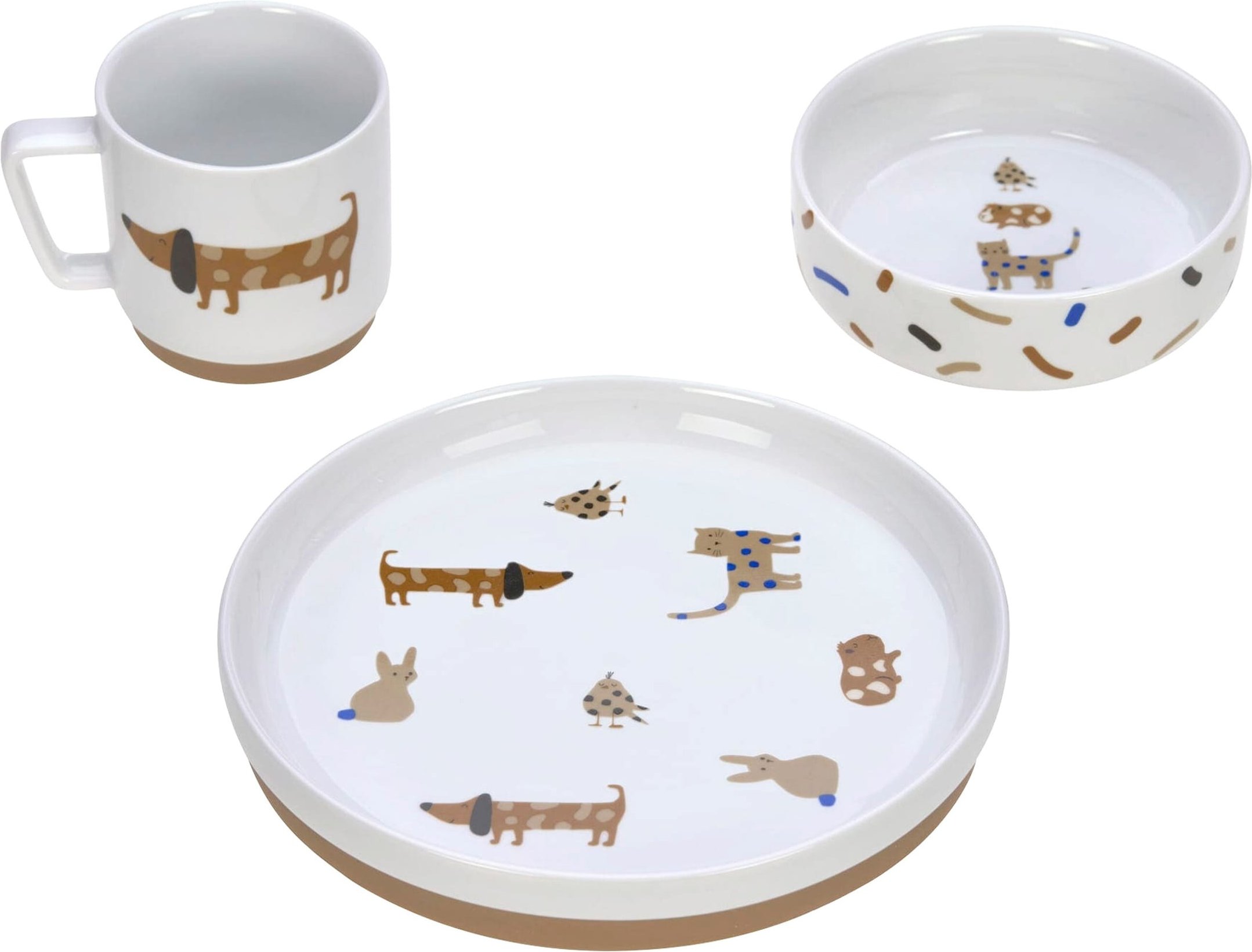 Lässig 3-tlg. Geschirrset Porzellan