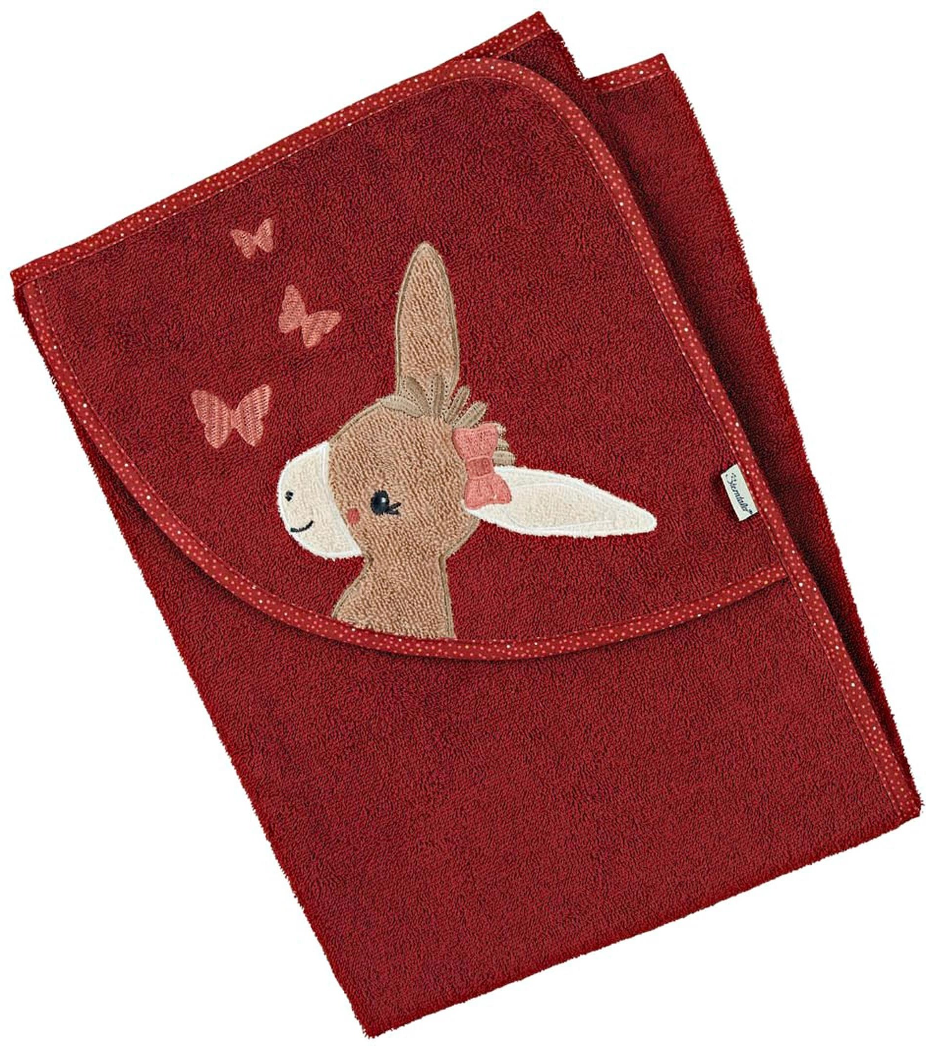 Thumbnail - Sterntaler Kapuzenbadetuch 80x80 cm rot