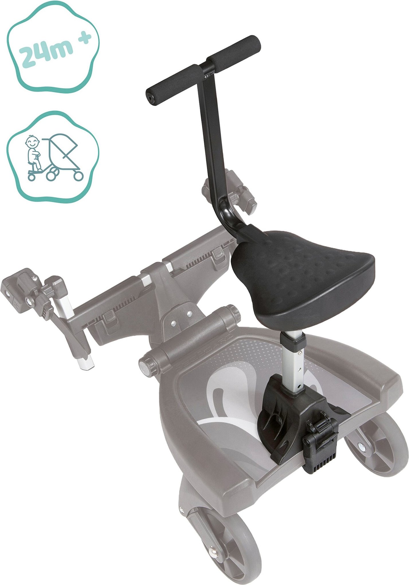 Fillikid Zusatzsitz für Buggy-Board Filliboard für Kinderwagen schwarz