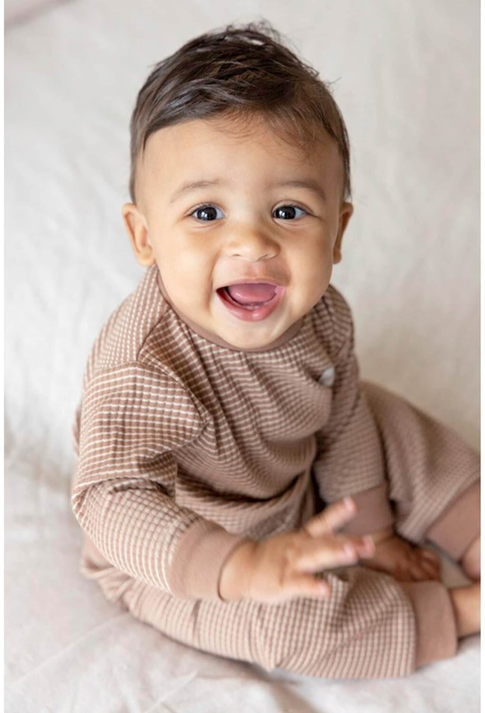 Feetje 2-tlg. Set Sweatshirt und Jogginghose Waffelpiqué-Optik