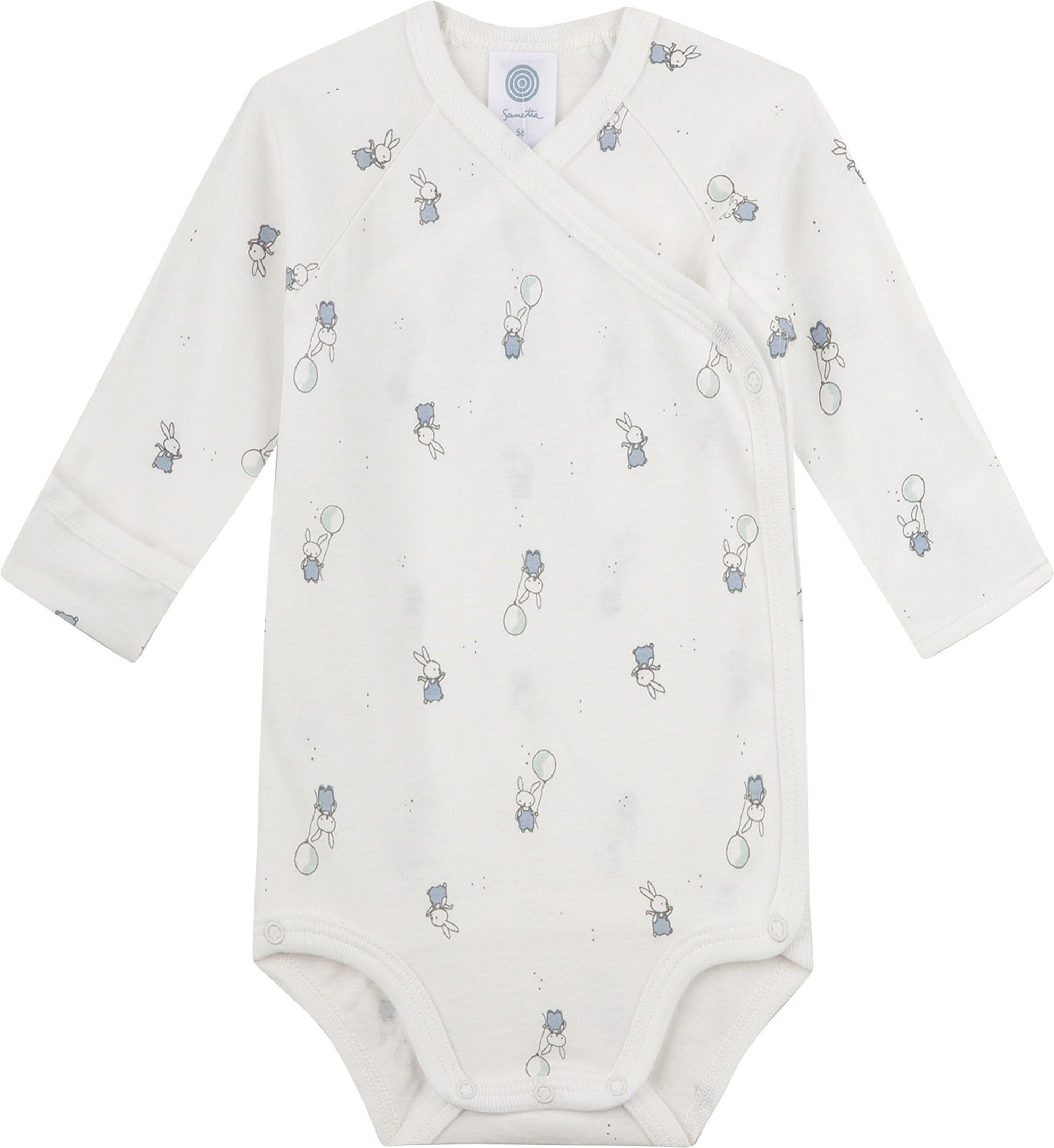 Sanetta Wickelbody langarm Hasen Luftballons