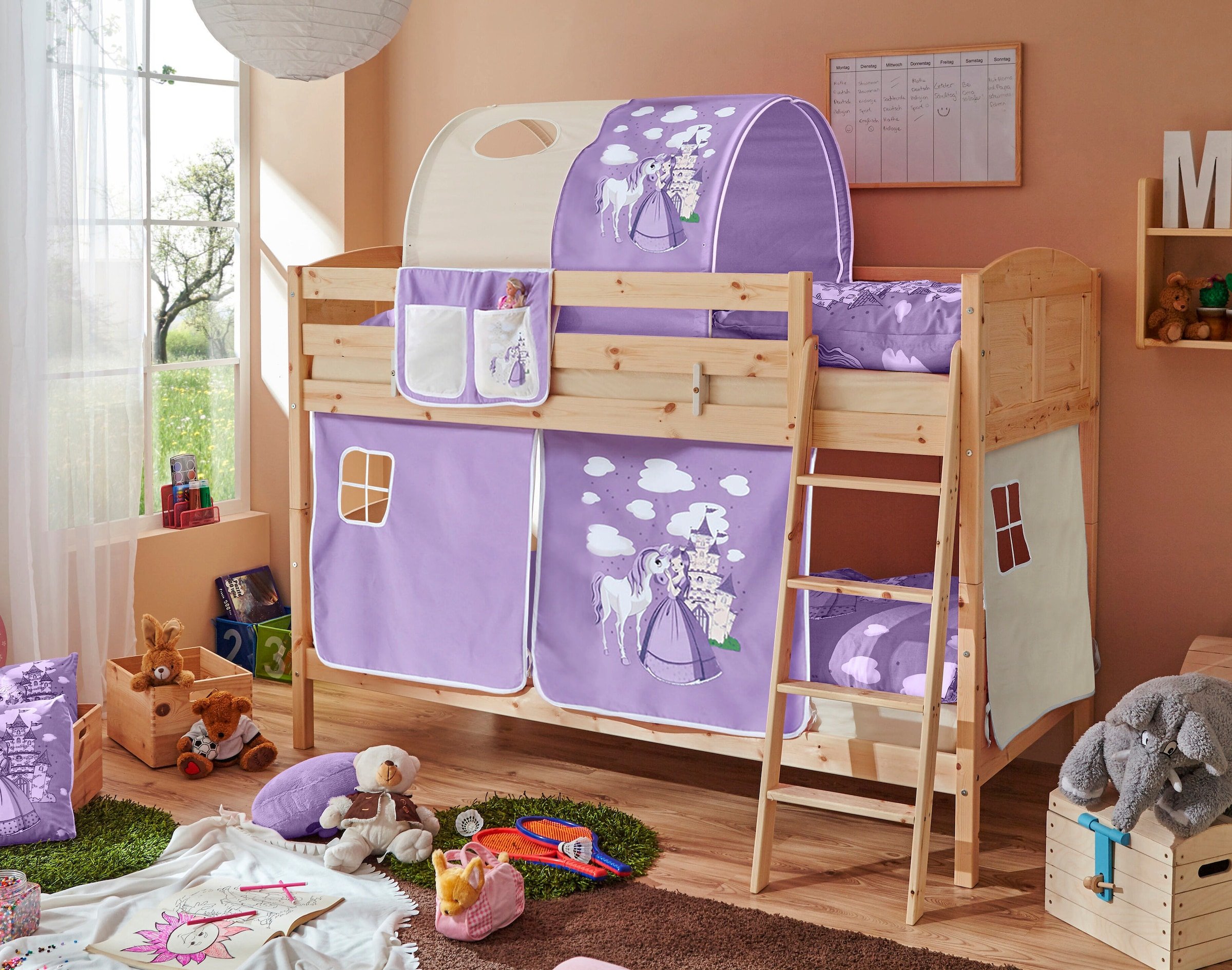 Ticaa Etagenbett Erni Country Kiefer Natur