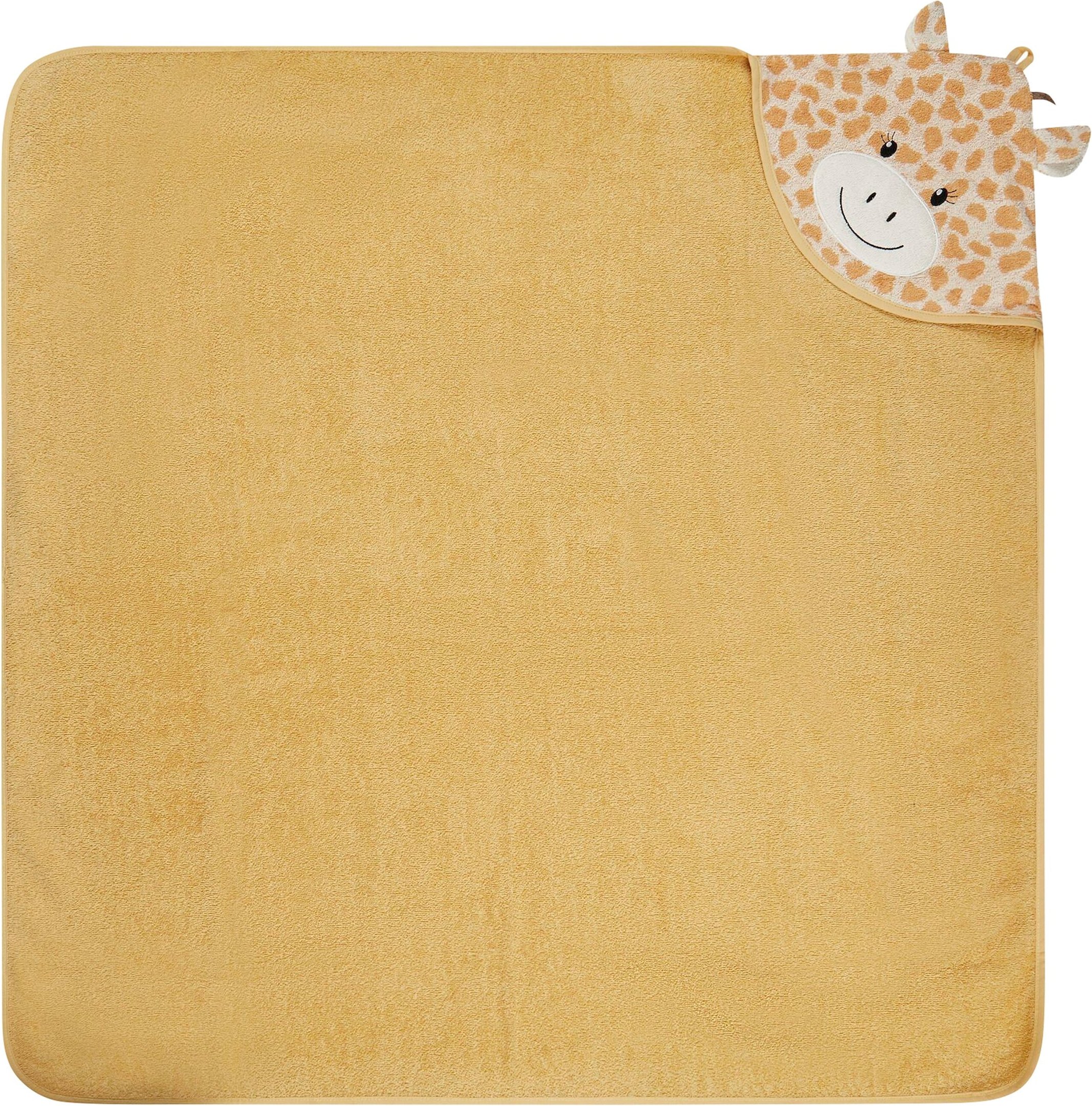 Sterntaler Kapuzenbadetuch mit Applikation 100x100 cm beige