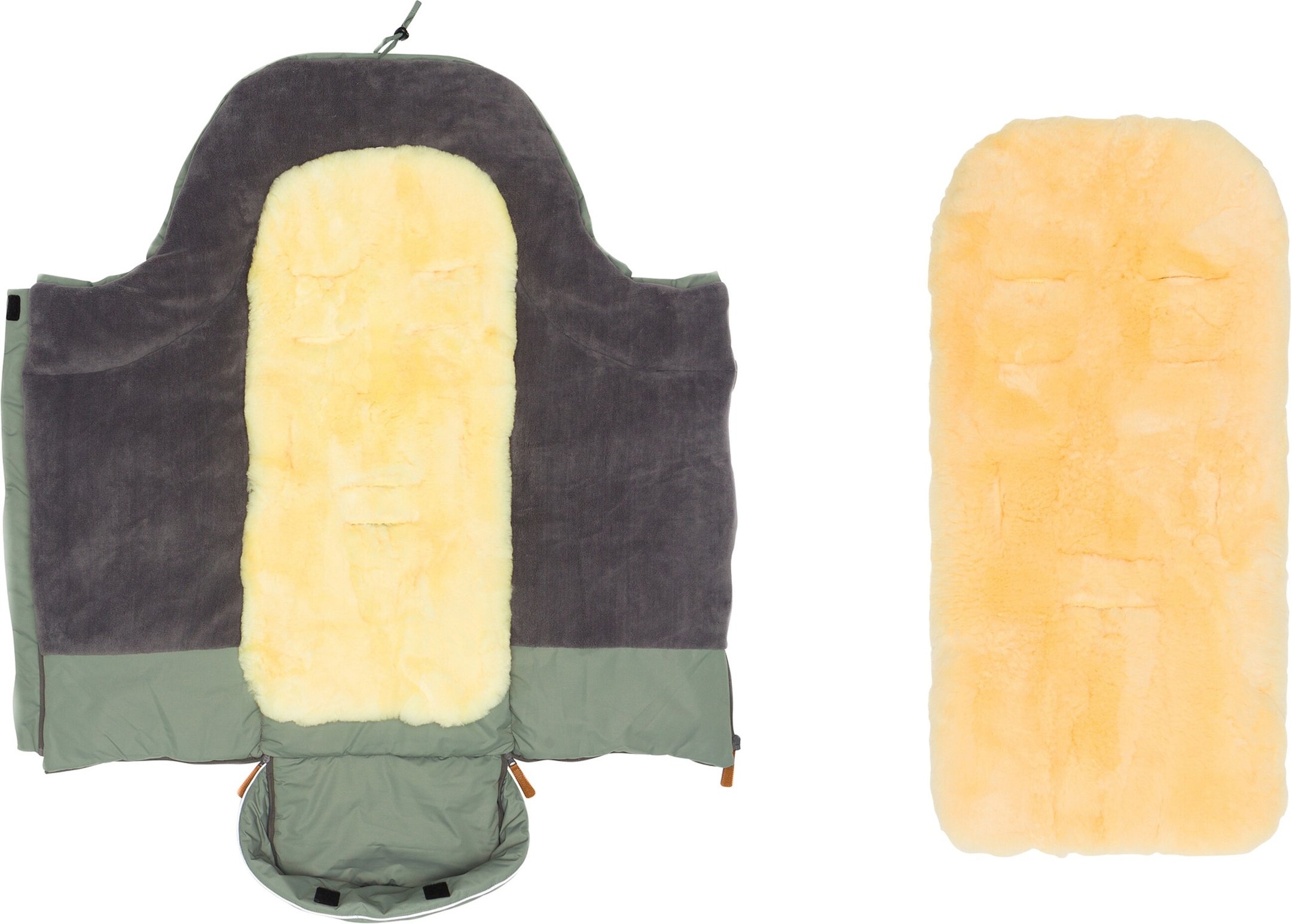 Fillikid Winterfußsack Lammfell Nanga gruen