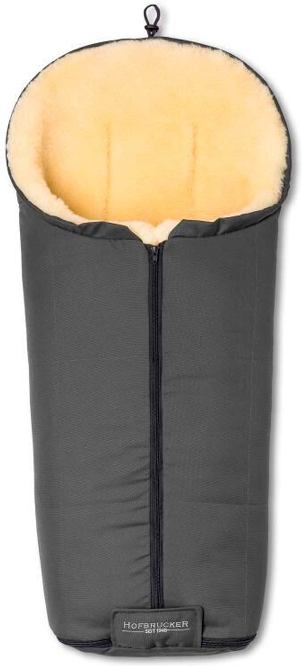Hofbrucker Kinderwagen Lammfell-Fußsack Iglu schwarz