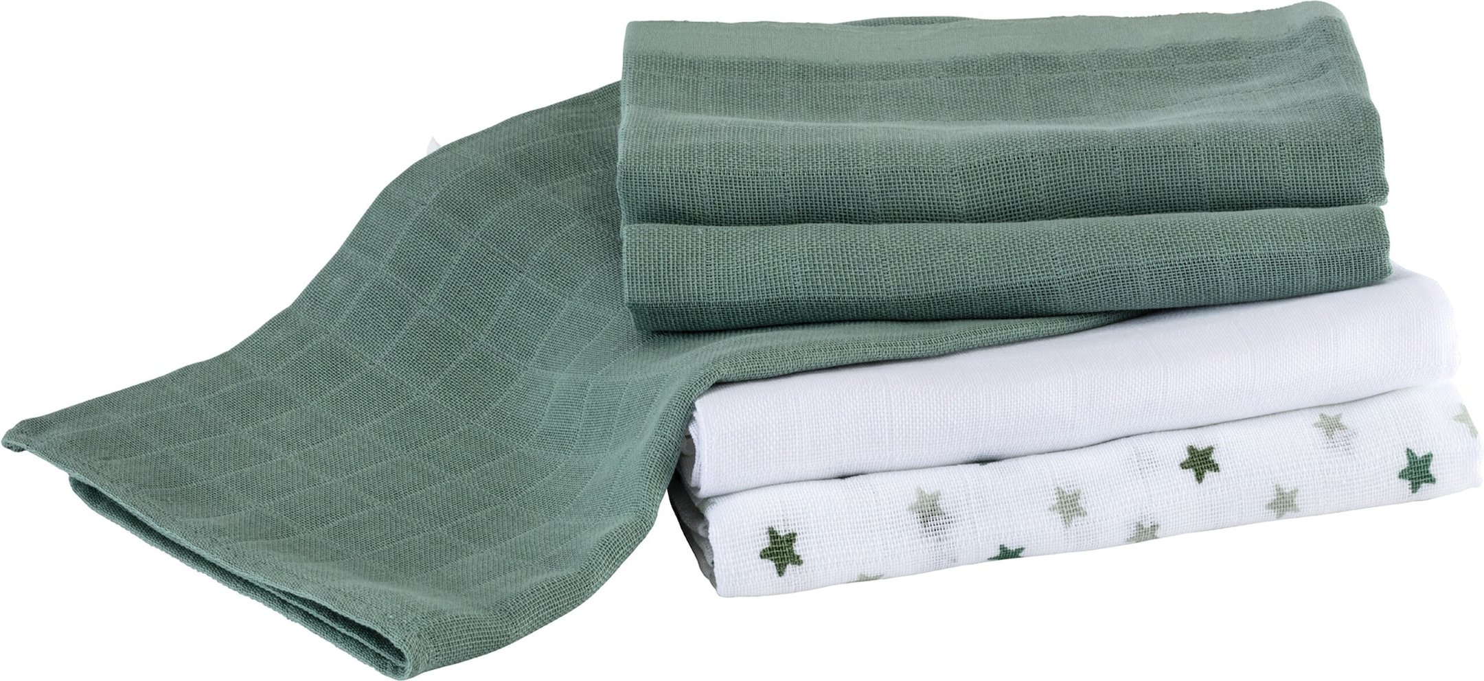 Bornino Lieblinge 3er-Pack Mullwindeln Sterne 80x80 cm