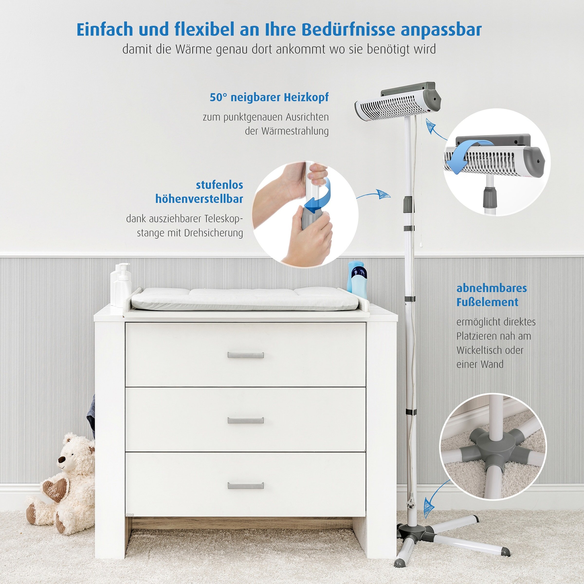 Thumbnail - Reer Heizstrahler EasyHeat Flex mit Standfuß