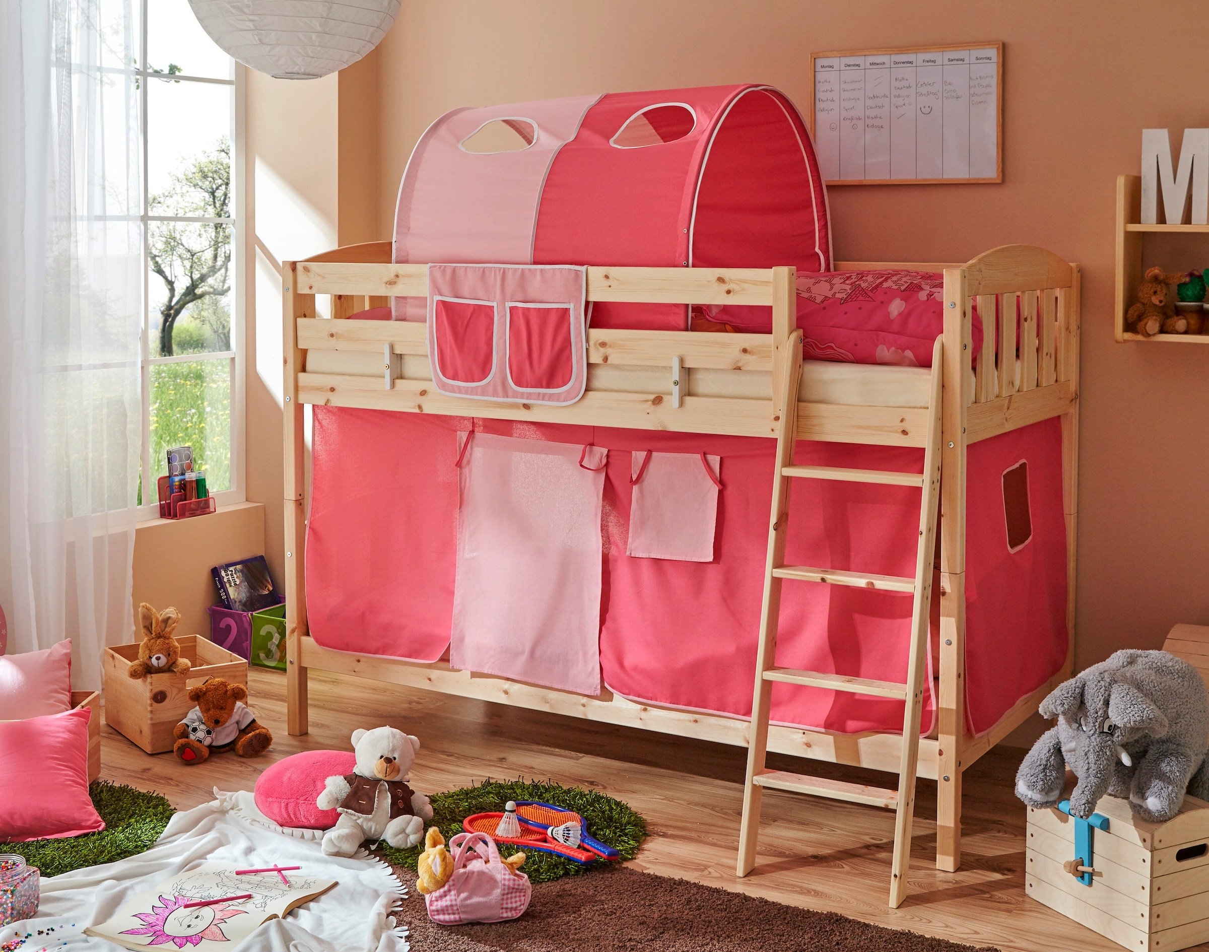 Ticaa Etagenbett Erni Country-V Kiefer Natur