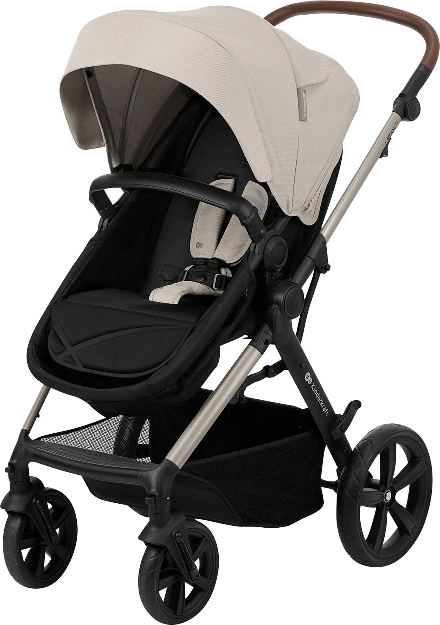 Kinderkraft Kombikinderwagen MOOV 2 Trio-Set inkl. Babyschale MINK PRO grau