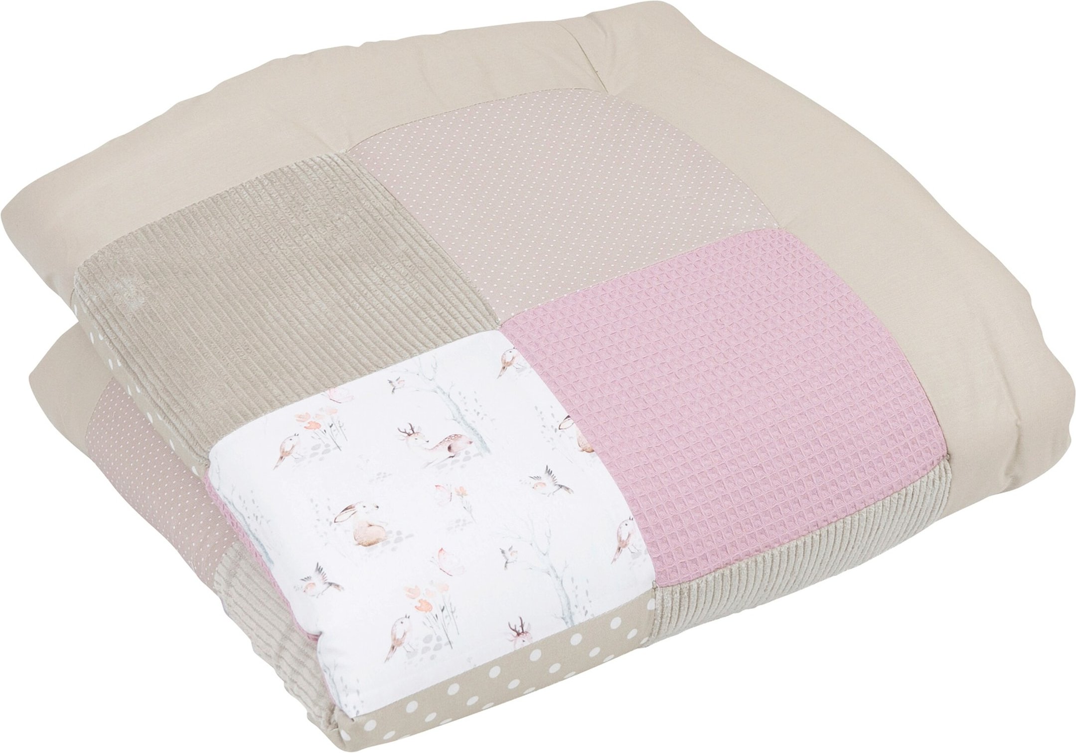 Ullenboom Krabbeldecke & Laufgittereinlage 100 x 100 cm Waffelpiqué/Cord