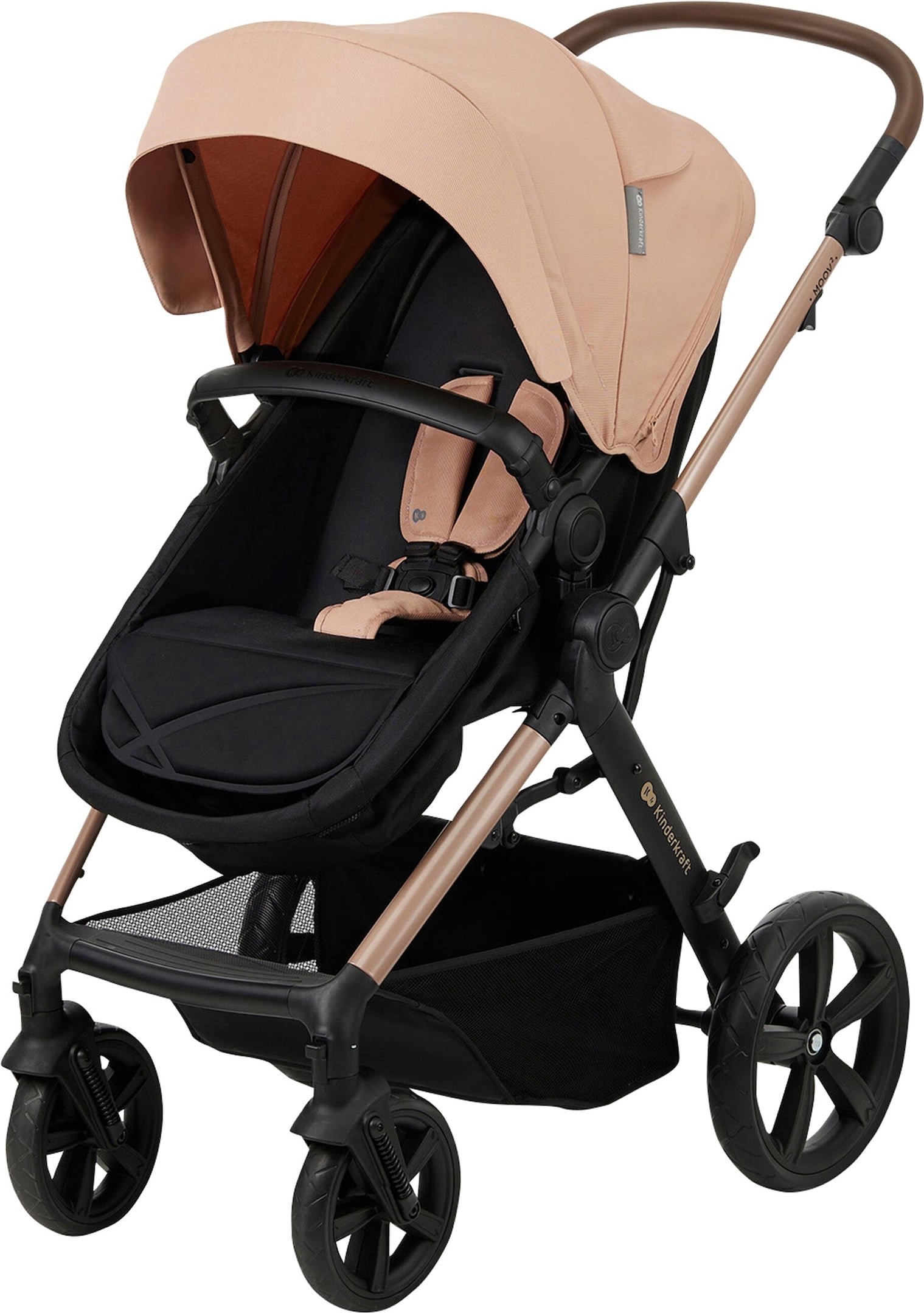 Kinderkraft Kombikinderwagen MOOV 2 Trio-Set inkl. Babyschale MINK PRO beige