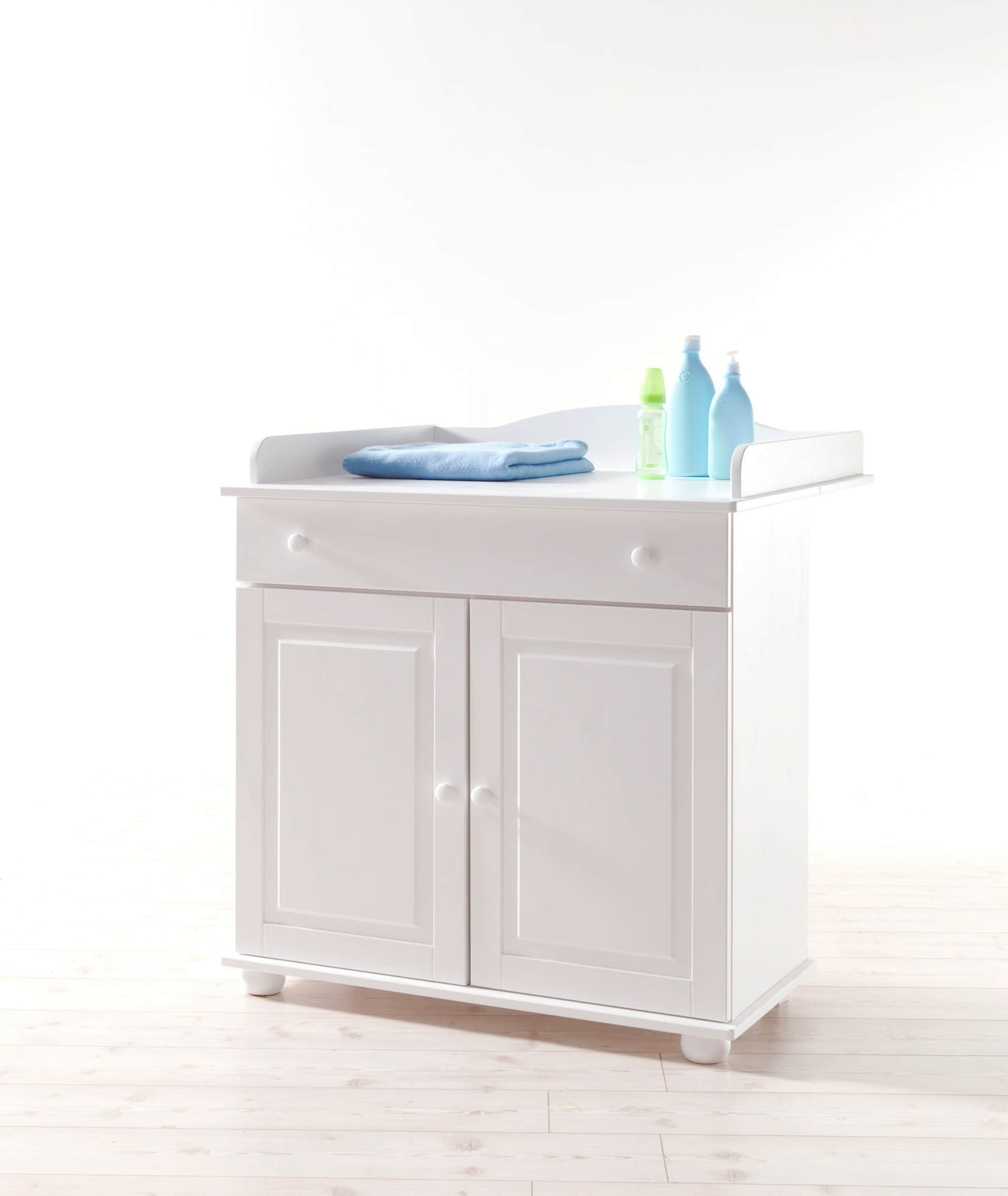 Ticaa Baby Wickelkommode Adam Kiefer Weiß