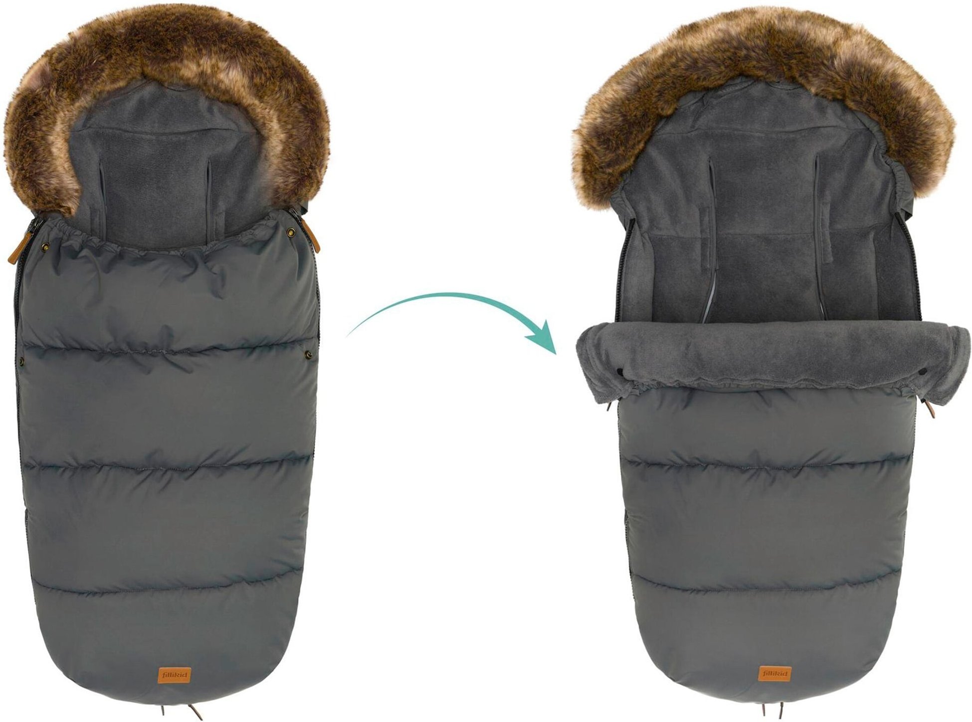 Fillikid Winterfußsack Manaslu grau