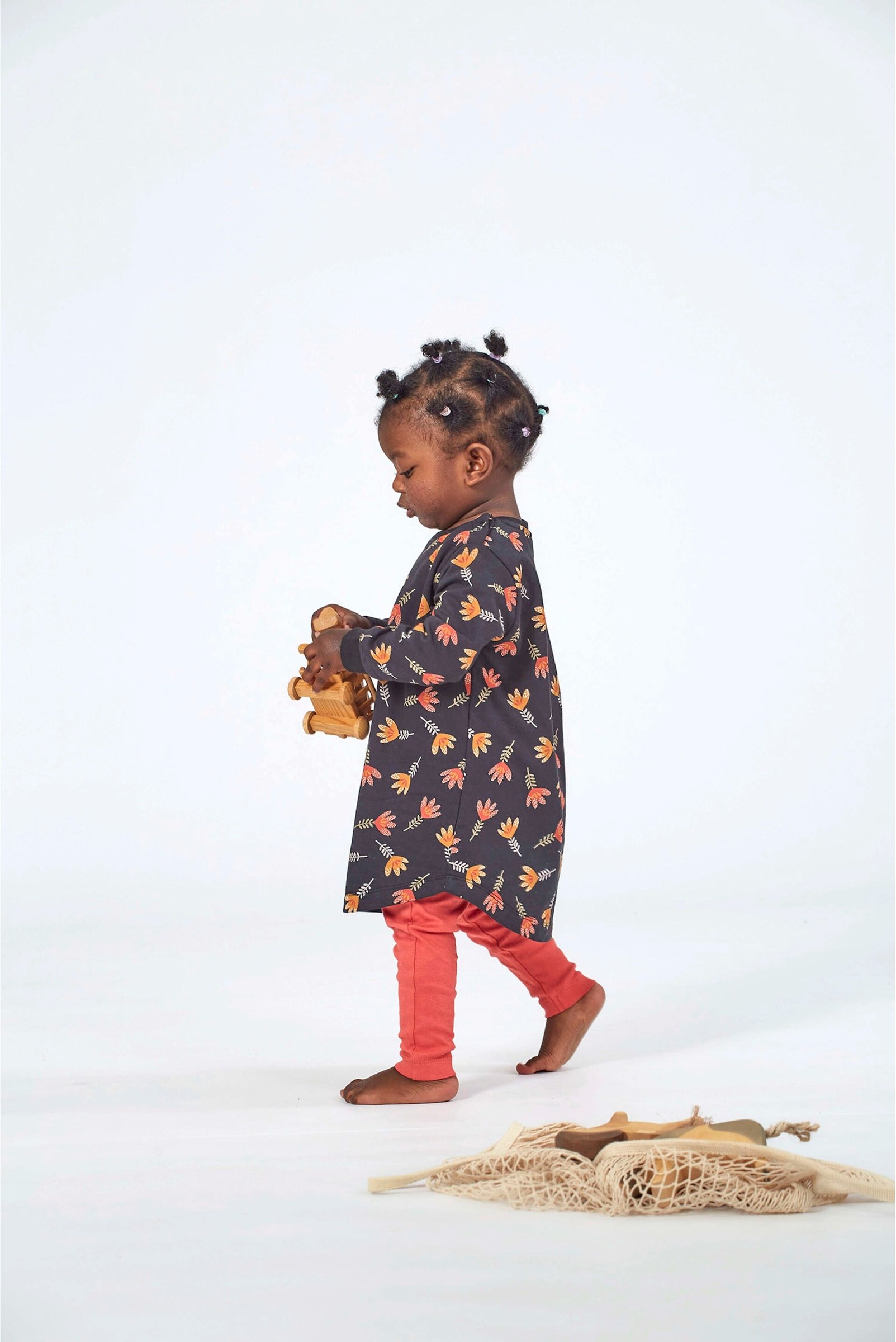 Sense Organics Sweatkleid langarm Blumen