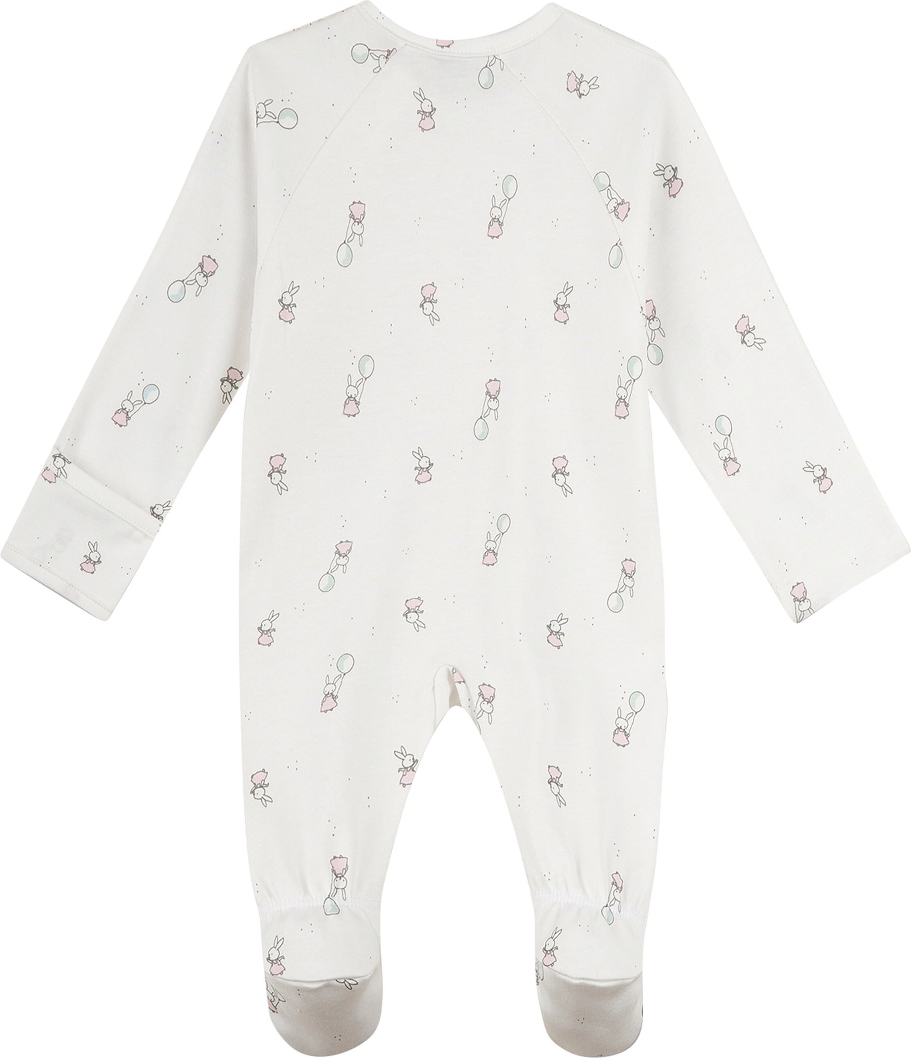 Sanetta Schlafoverall mit Fuß Hasen Luftballons