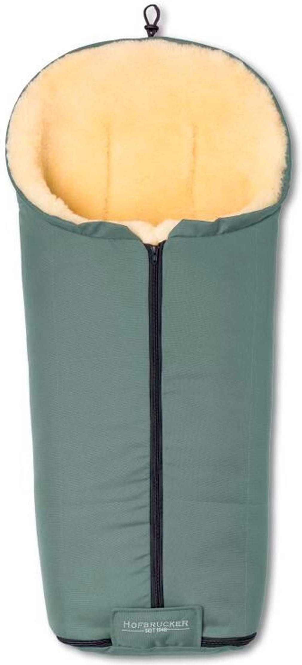 Hofbrucker Kinderwagen Lammfell-Fußsack Iglu gruen