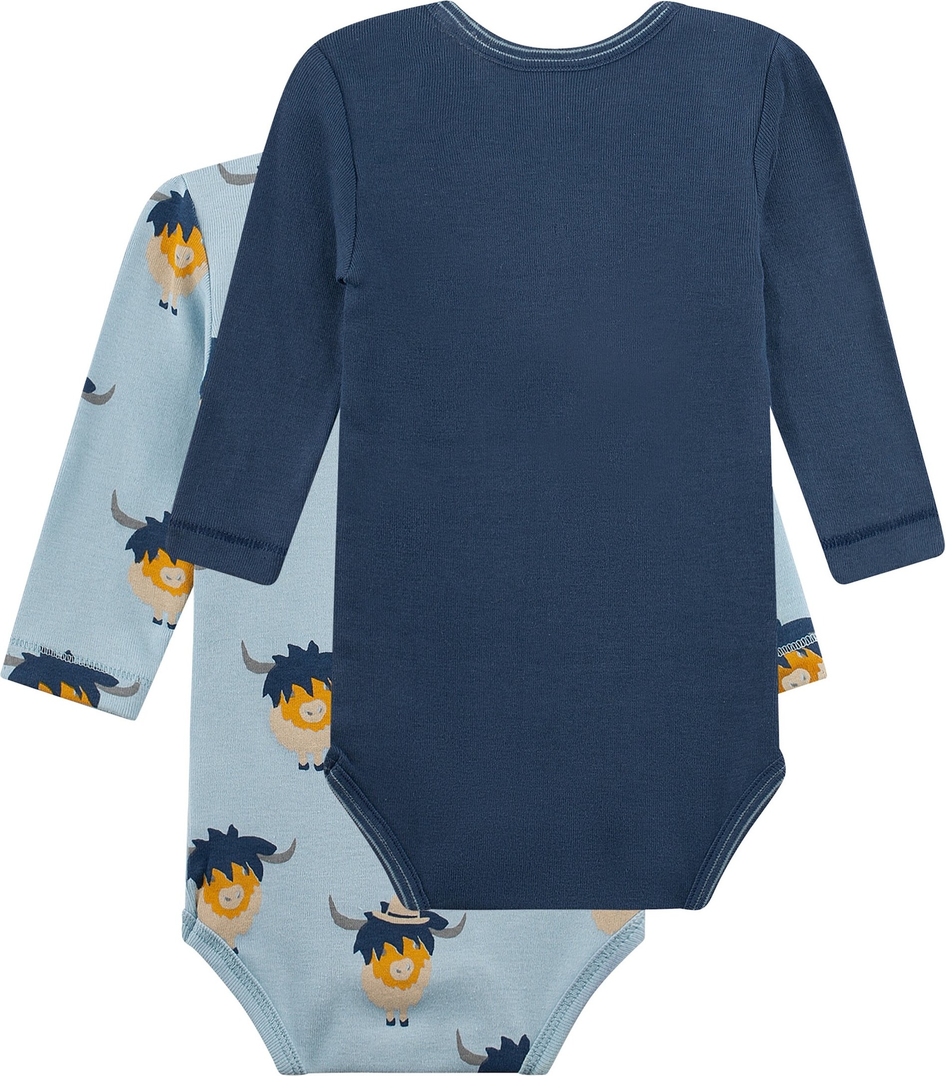 Sanetta 2er-Pack Bodys langarm Highland Cattle