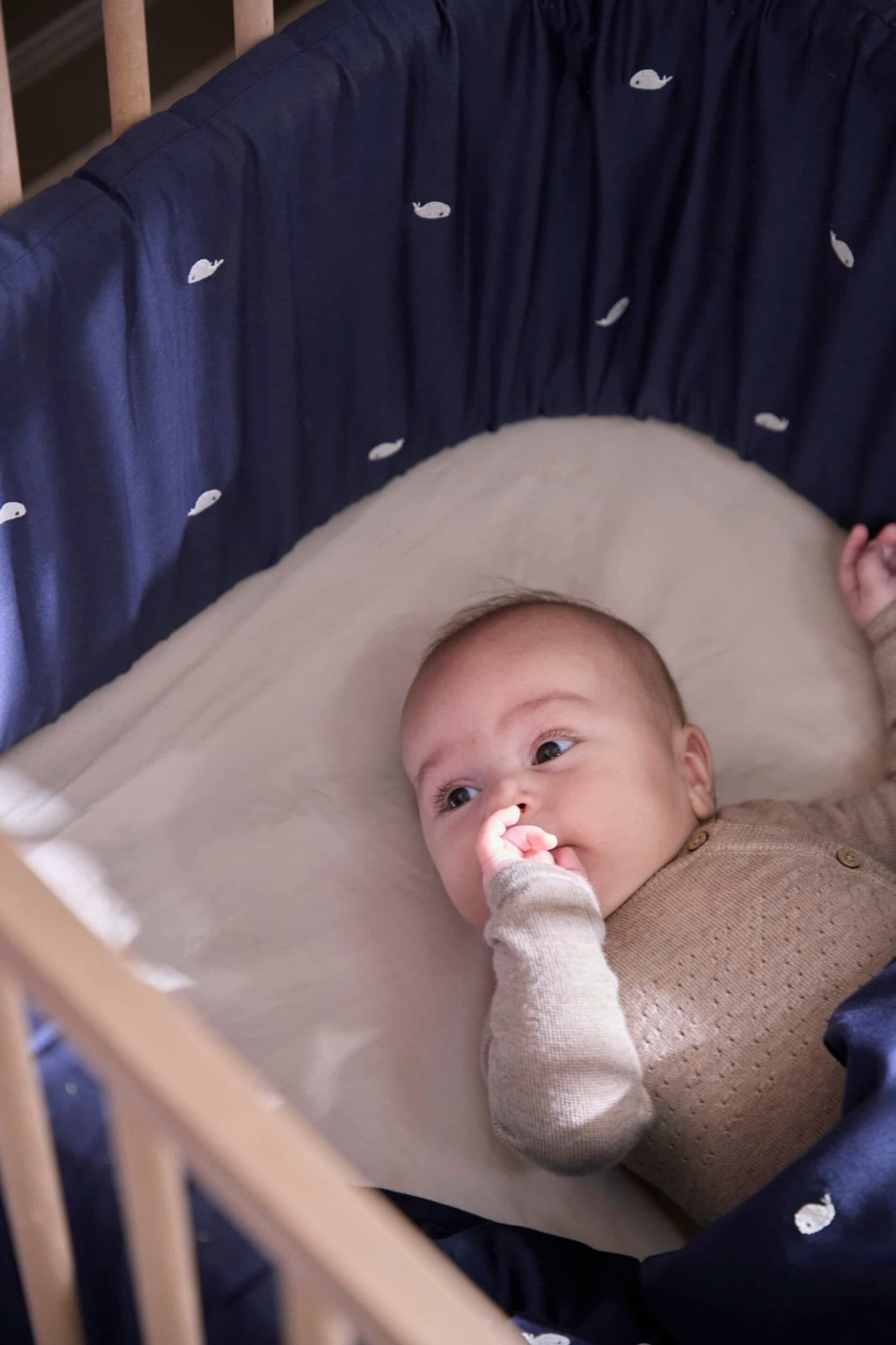 Filibabba Bettumrandung - Wal Christian Stickerei - Midnight