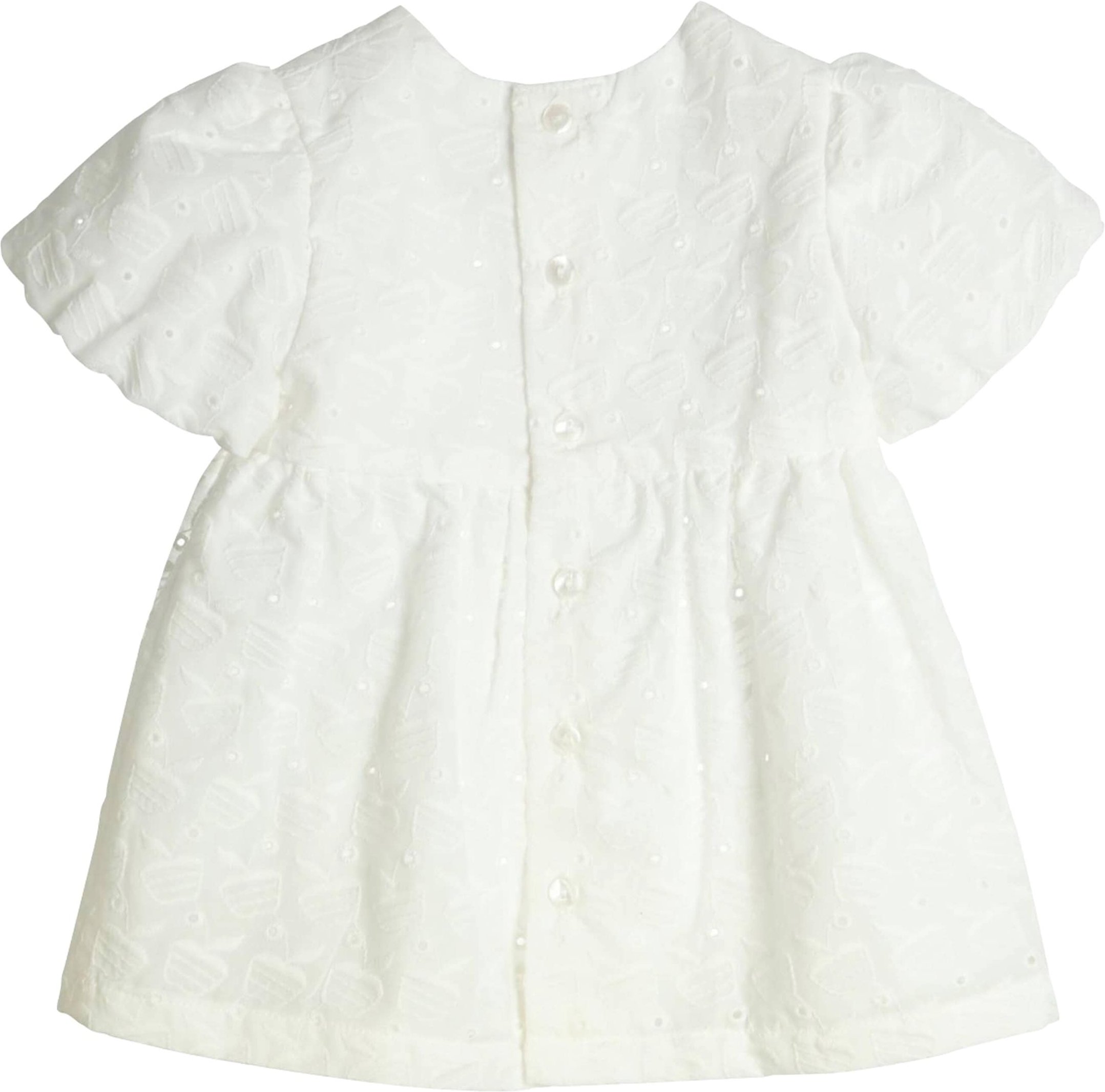 Gymp Kleid kurzarm Apfel Lochstickerei