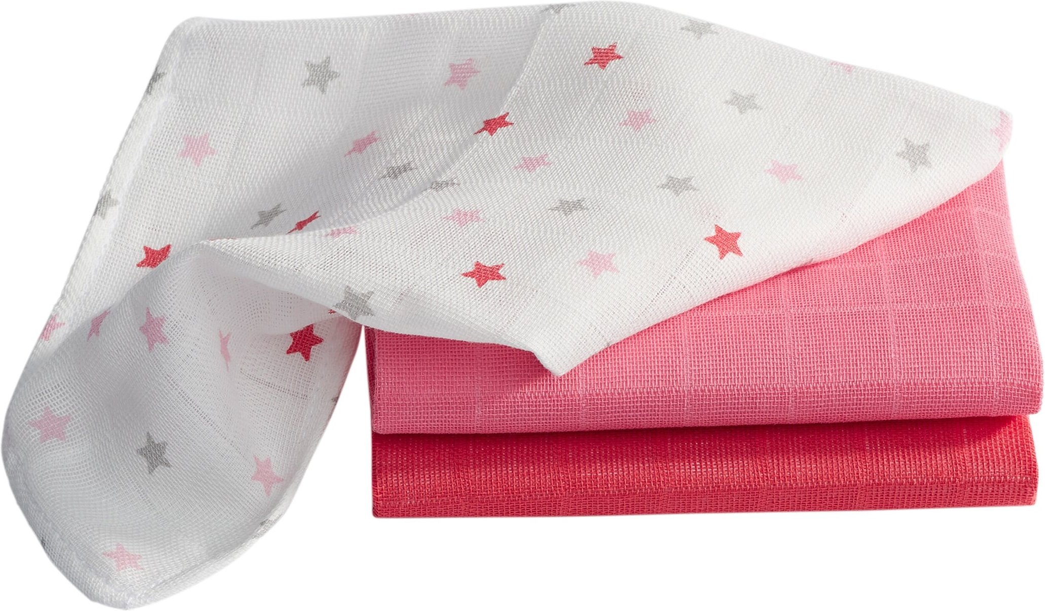 Bornino Lieblinge 3er-Pack Mulltücher 30x30 cm Sterne