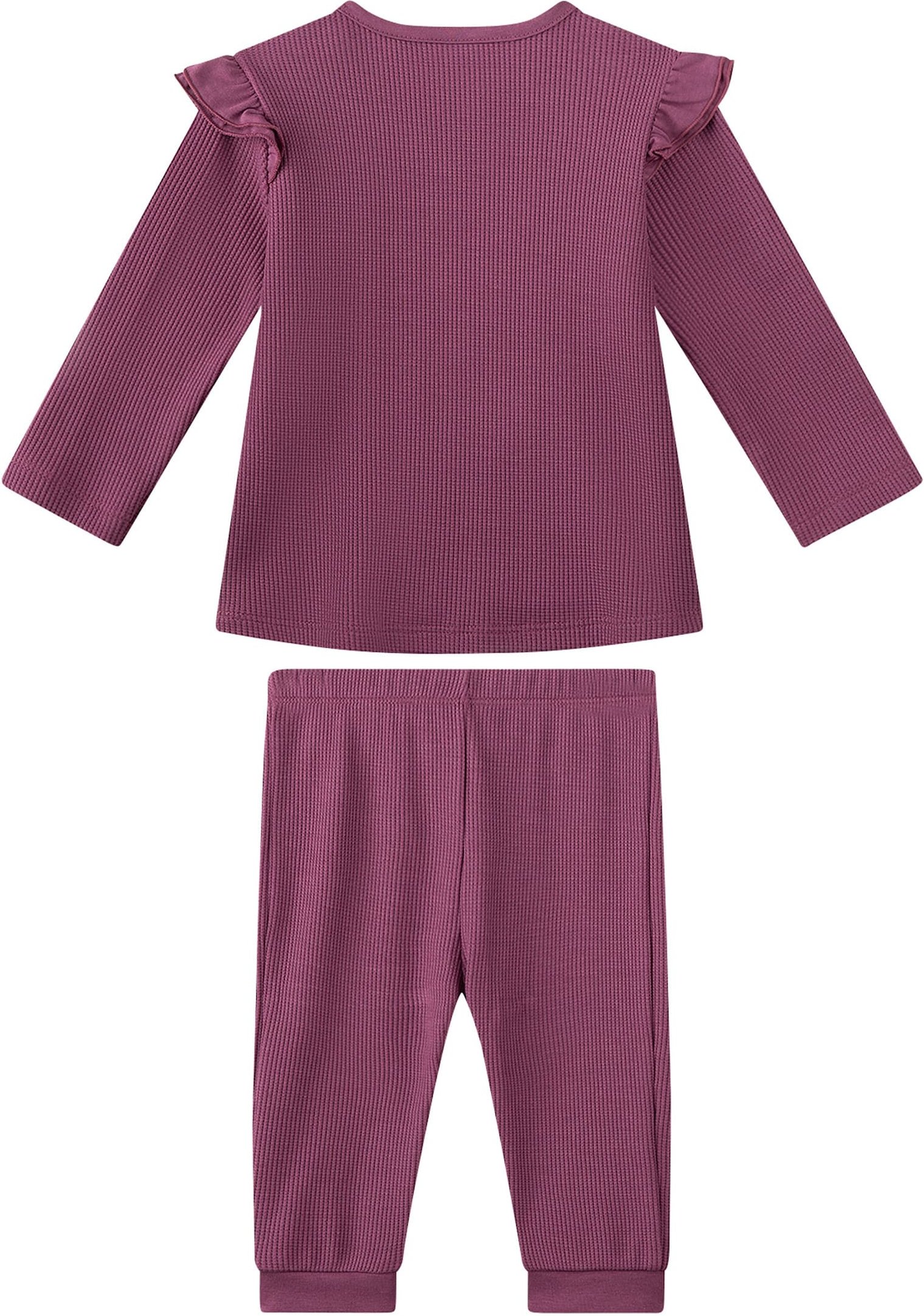 Sanetta Schlafanzug Kleeblatt Rüschen Waffelpiqué