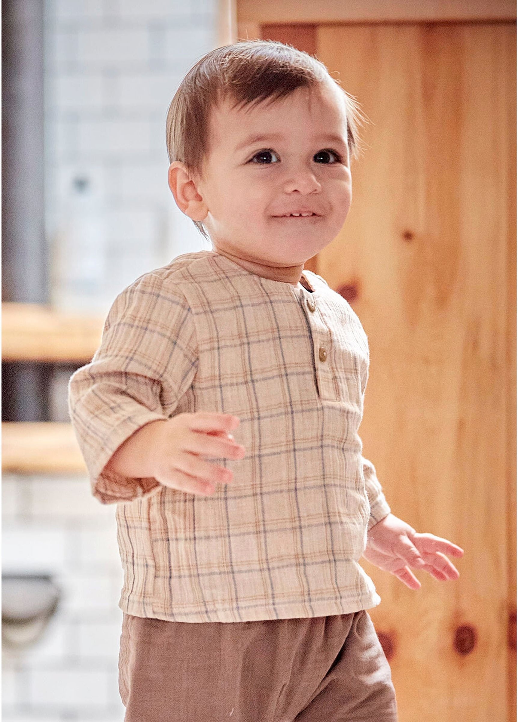 Maximo Musselin-Hemd langarm Karo