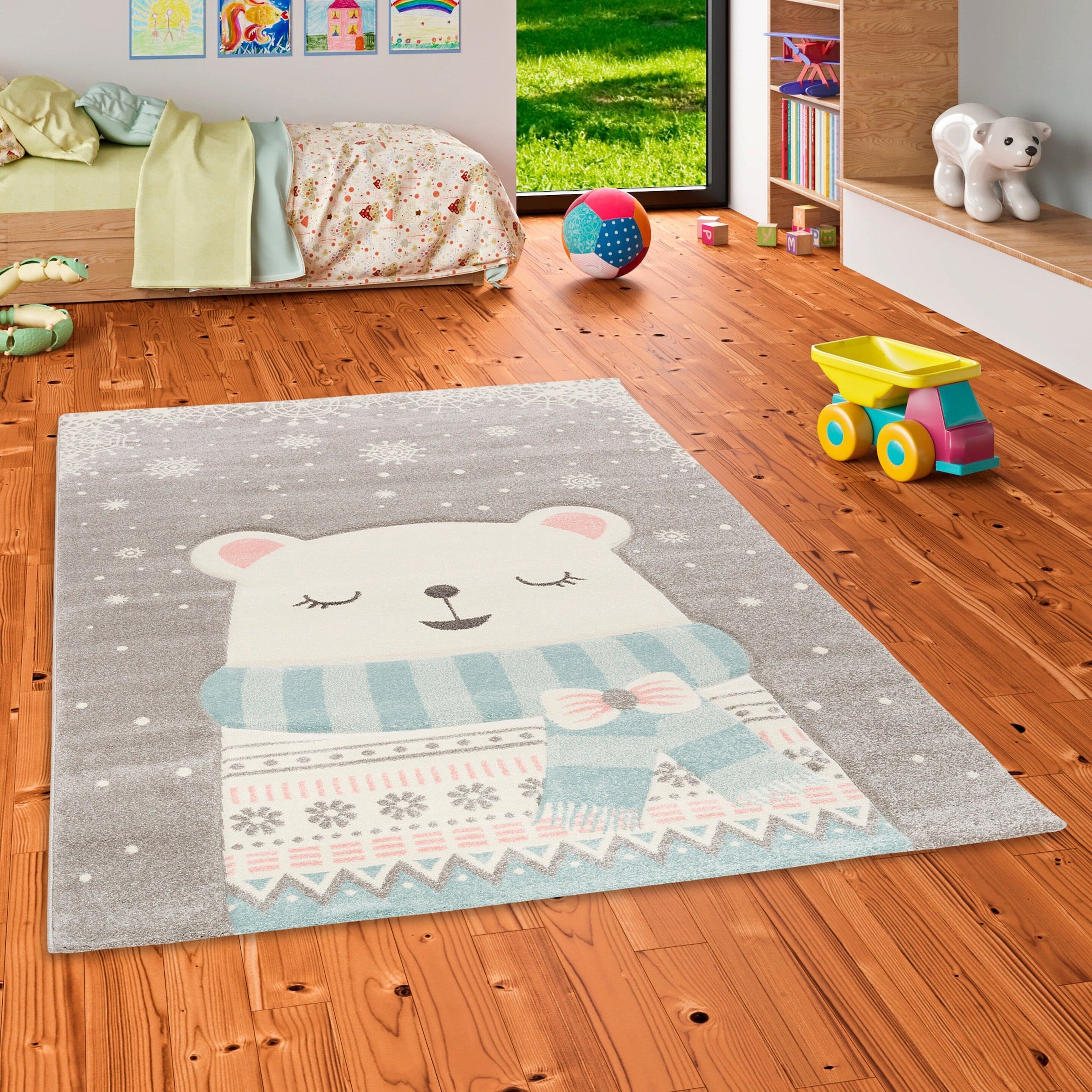 Pergamon Kinder Teppich Maui Kids Schnee Bär
