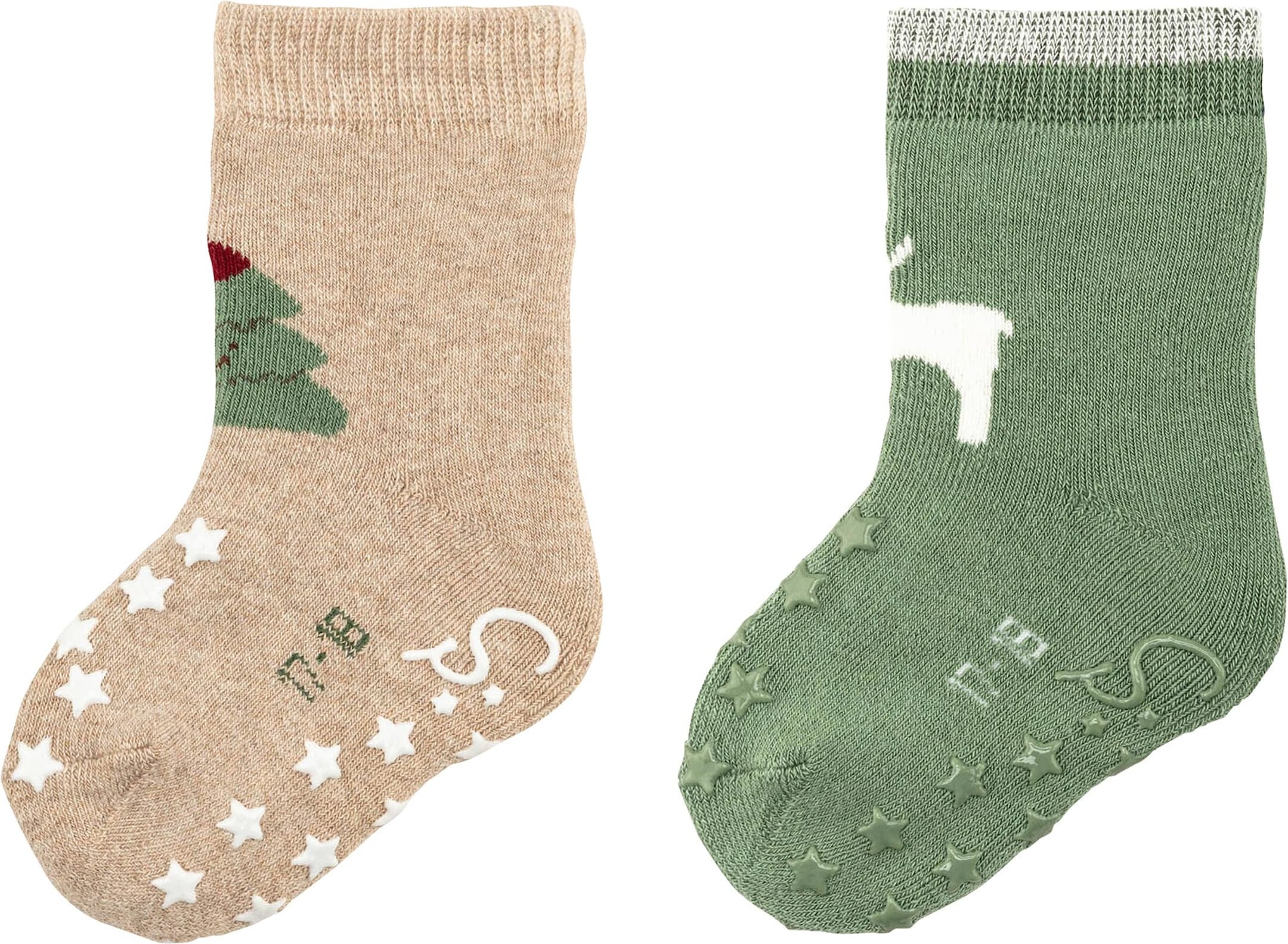 Thumbnail - Sterntaler 2er-Pack ABS-Krabbelsocken Weihnachten